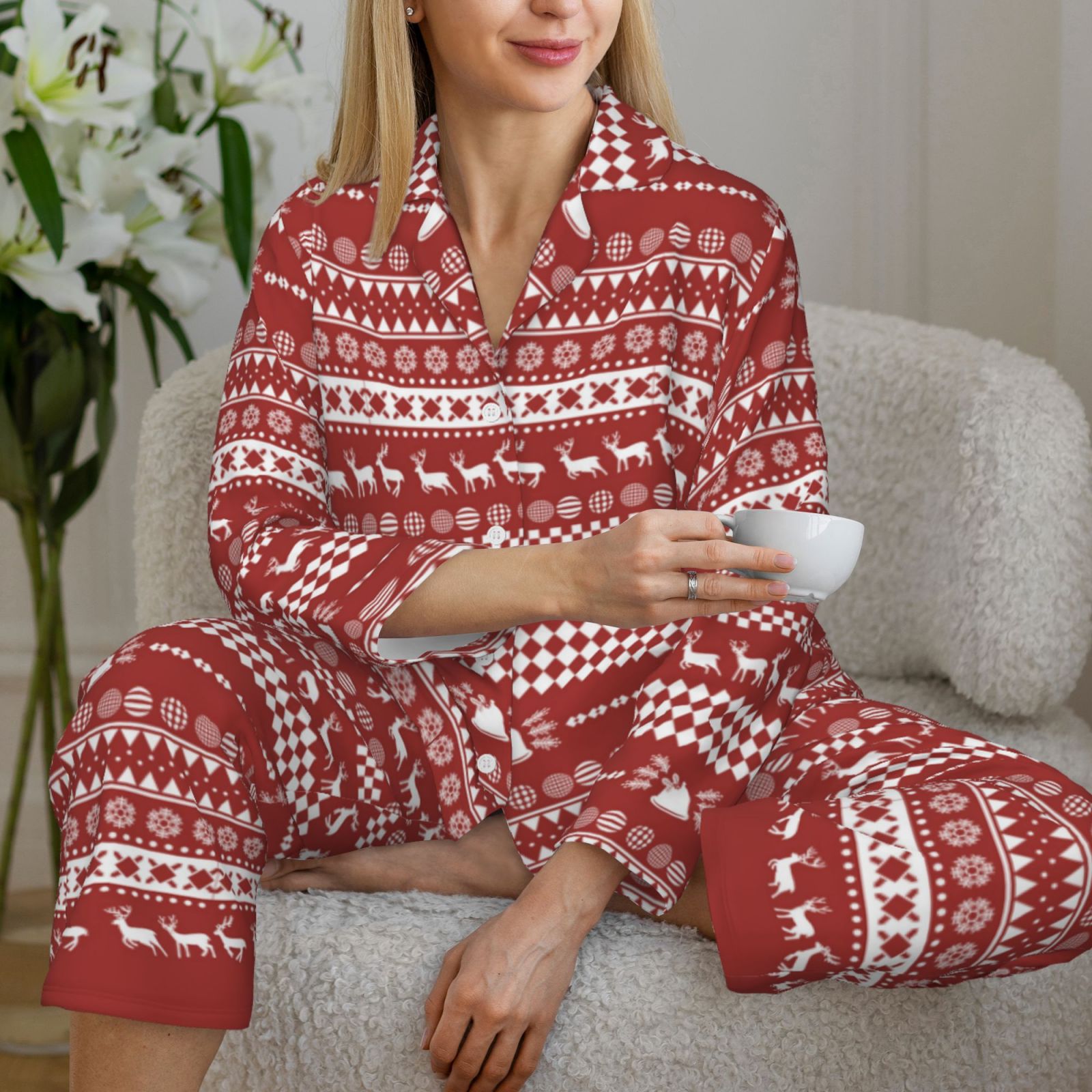 Women's Long-Sleeved Pajama Set