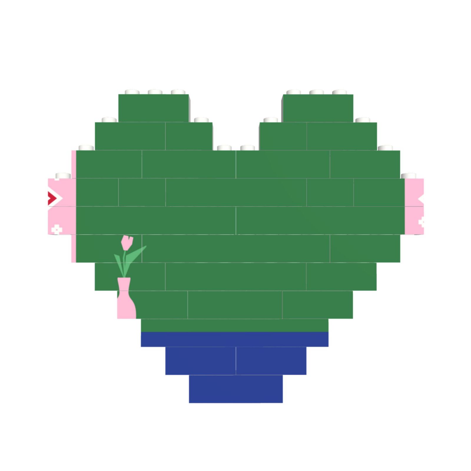 Building Brick Block Puzzle Heart Shaped