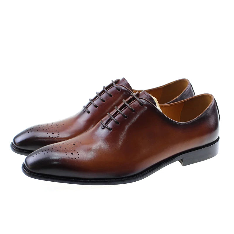 Lace - up dress formal shoes leather oxford men