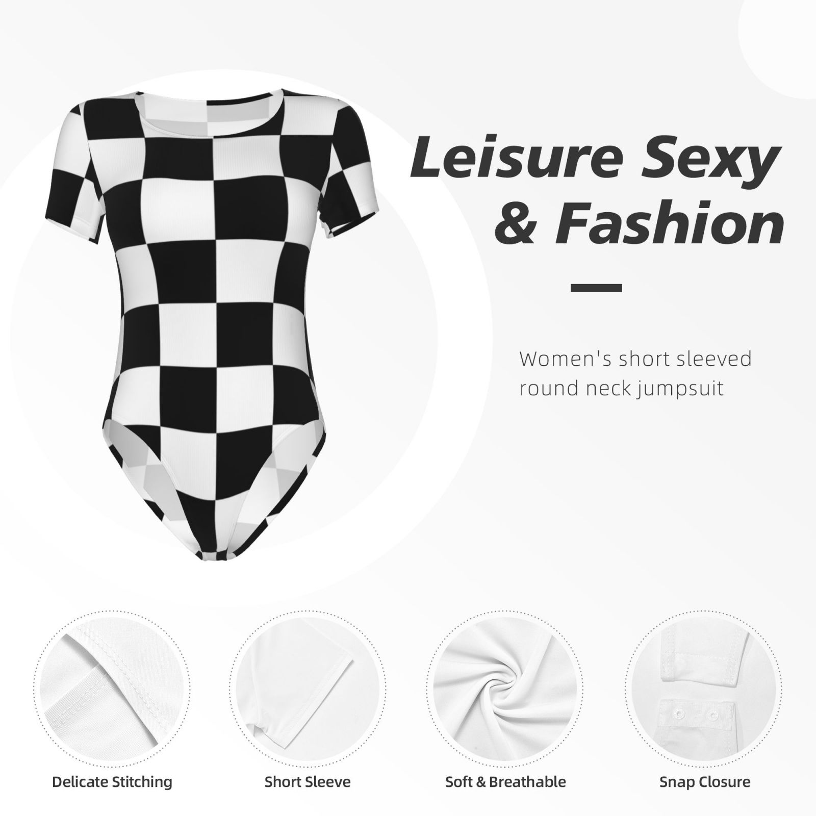 Women's Short-sleeved Onesie