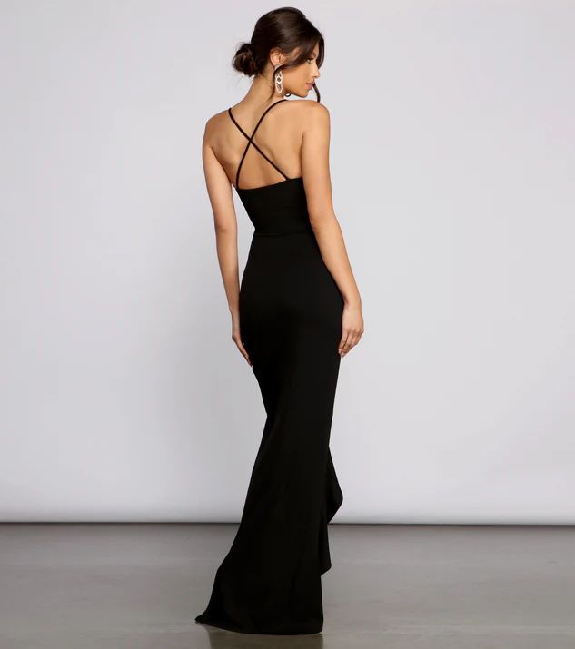 Women Formal Dress Tiffany Sleeveless High Slit - ZB1009