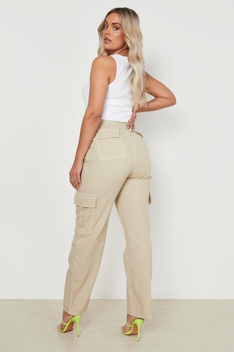 Plus Loose Wide Leg Cargo Jeans