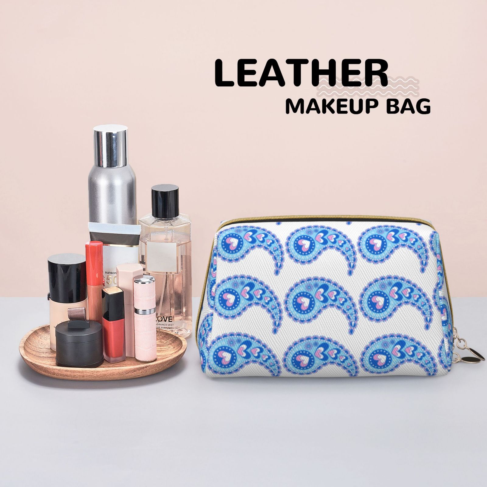 Leather Makeup Bag