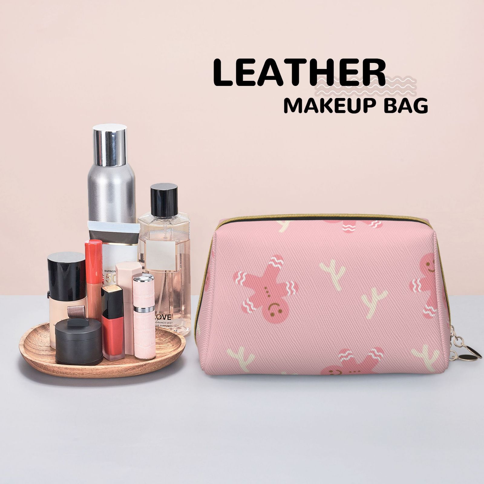 Leather Makeup Bag