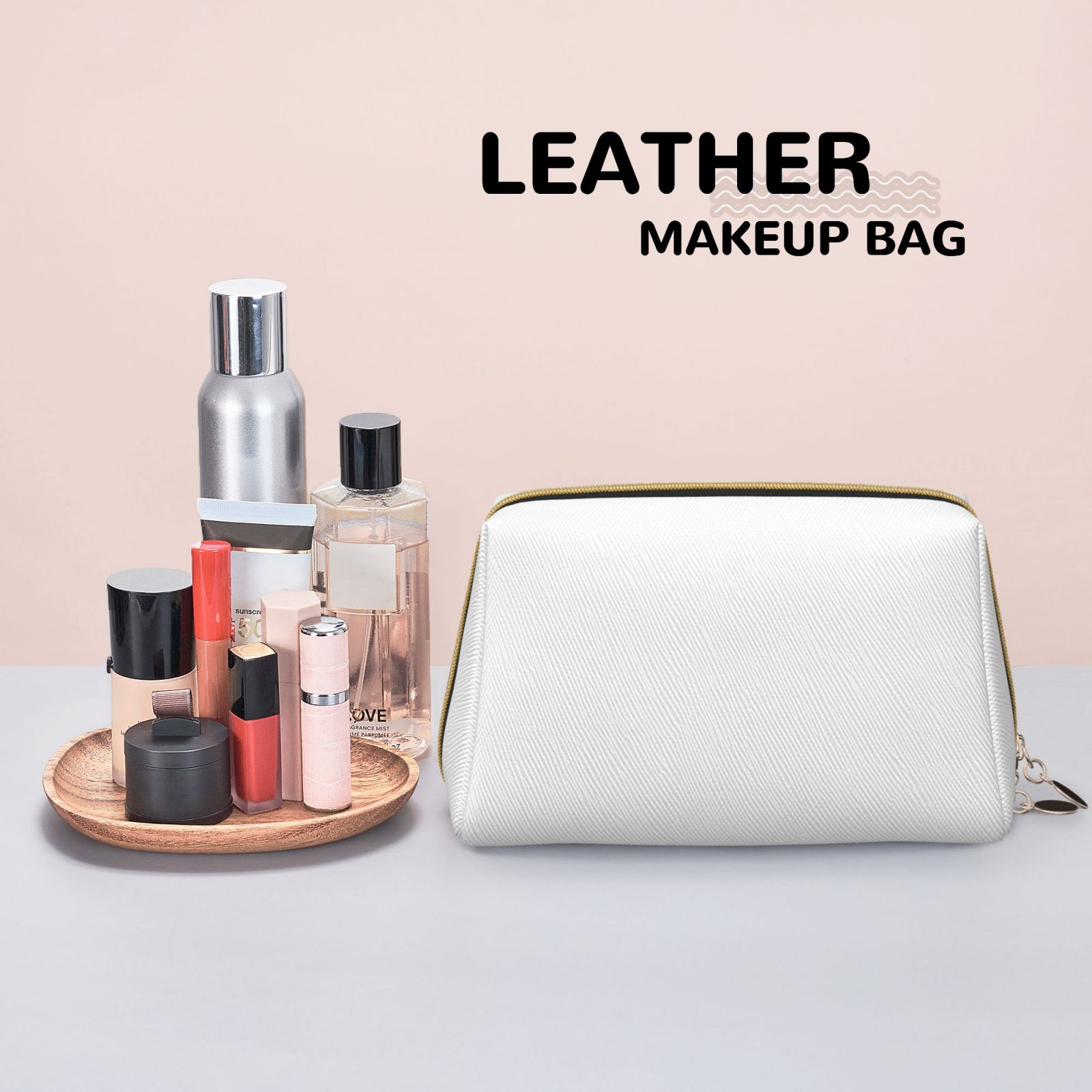 Leather Makeup Bag