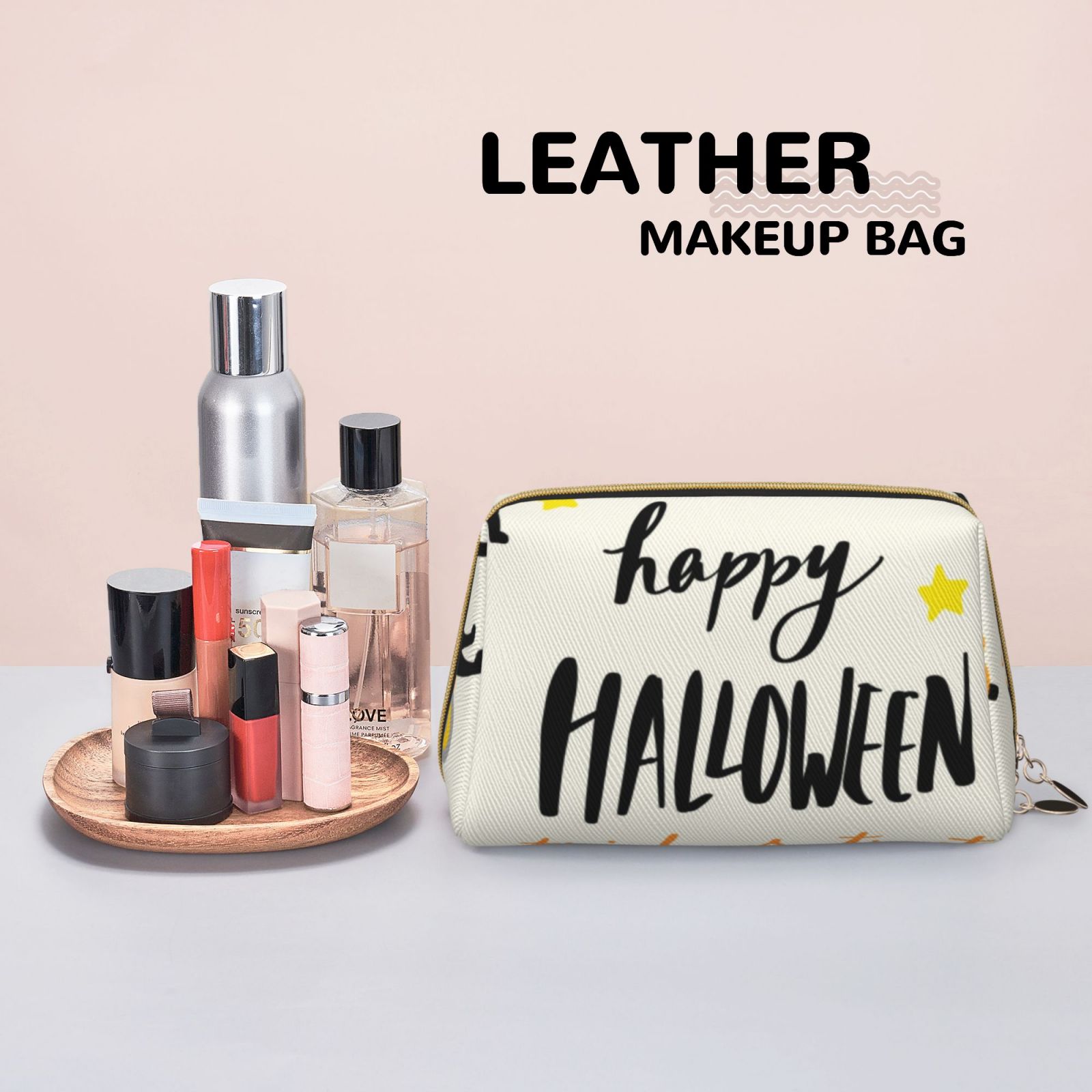 Leather Makeup Bag