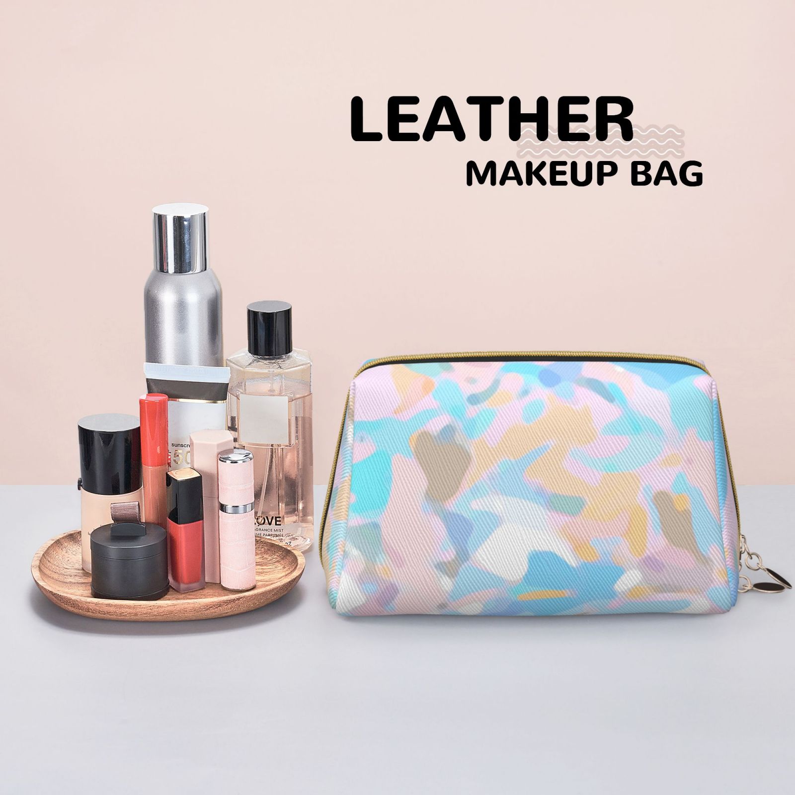 Leather Makeup Bag