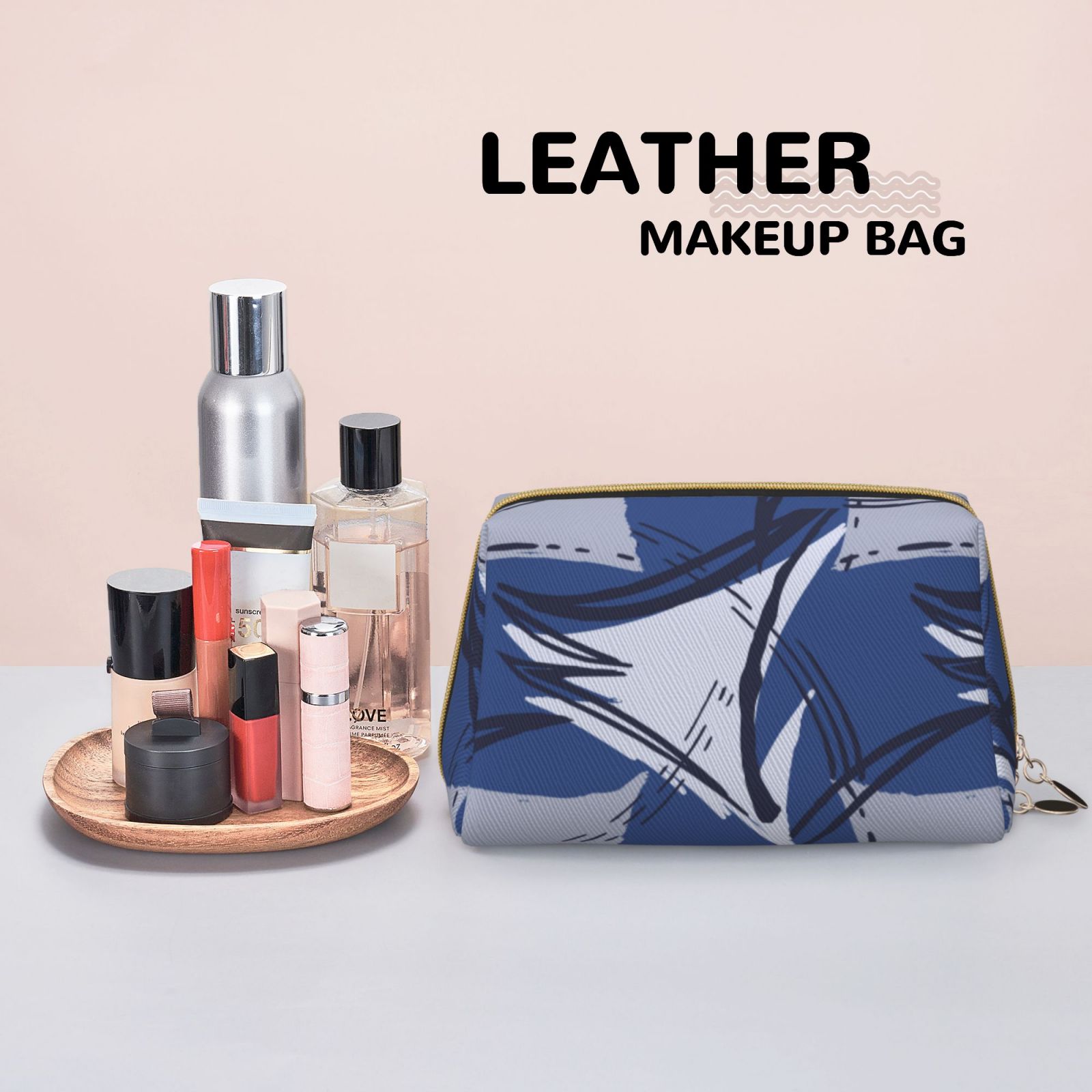 Leather Makeup Bag