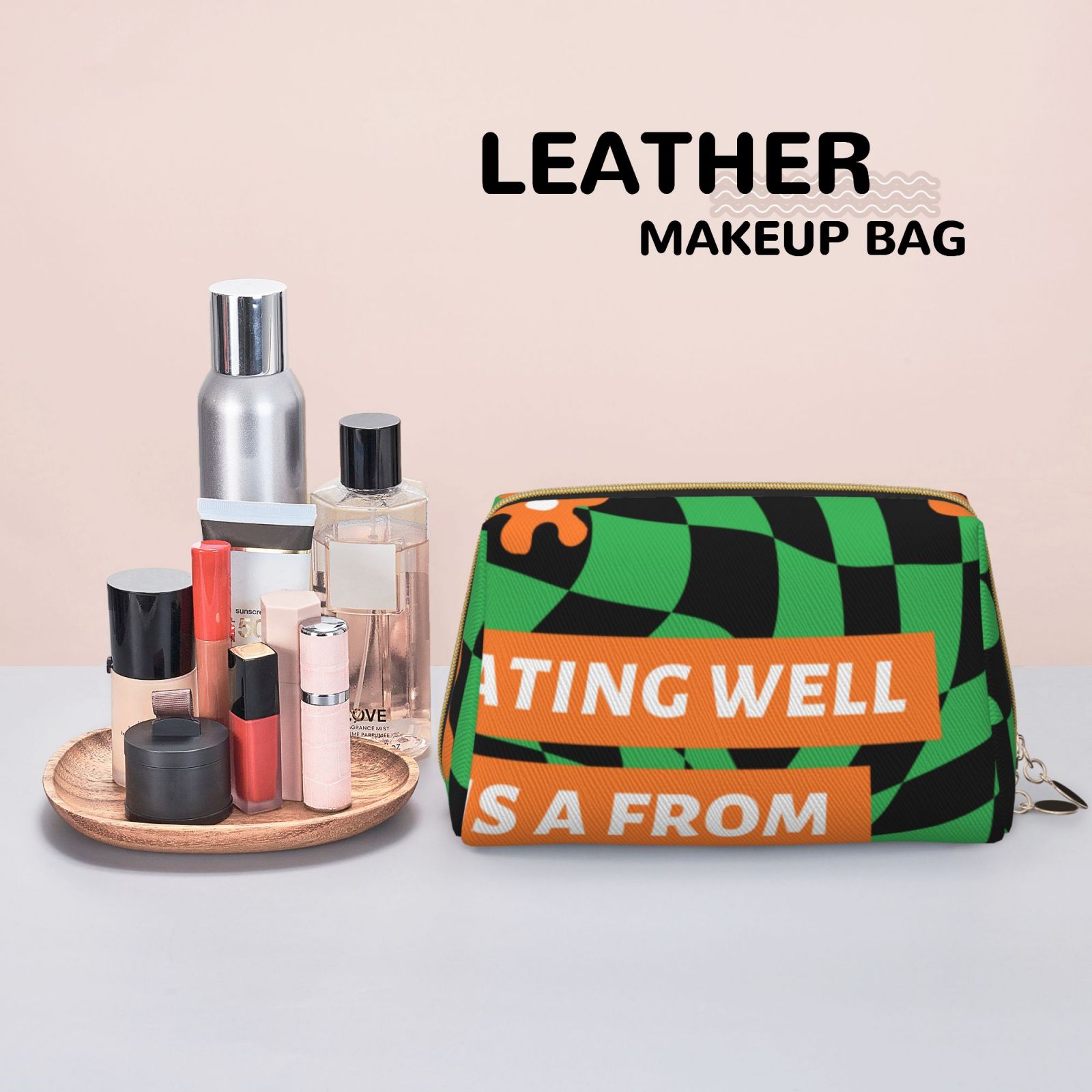 Leather Makeup Bag