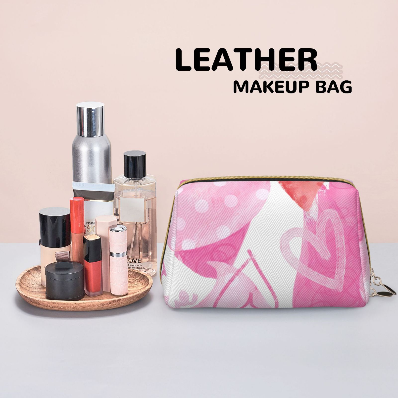 Leather Makeup Bag