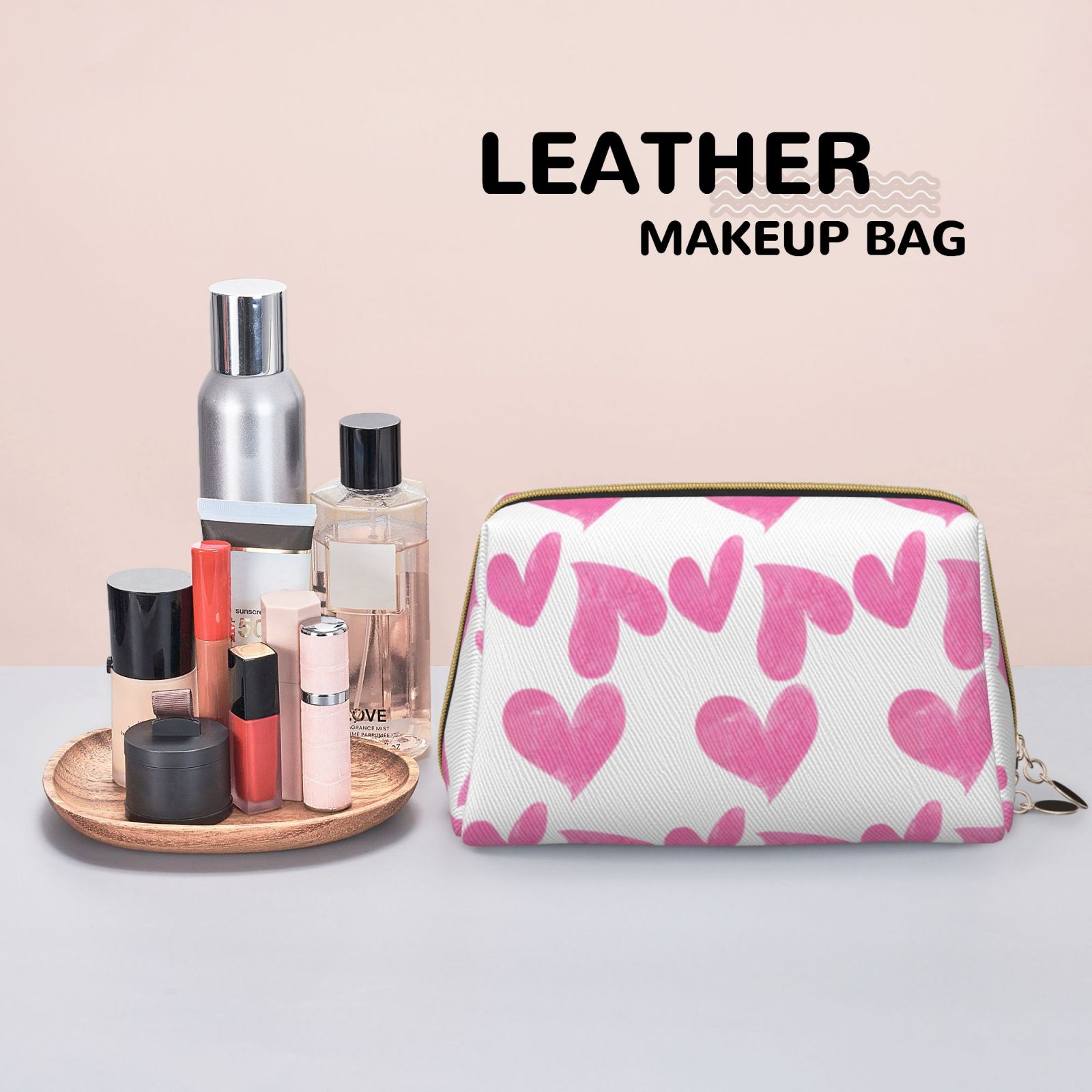 Leather Makeup Bag