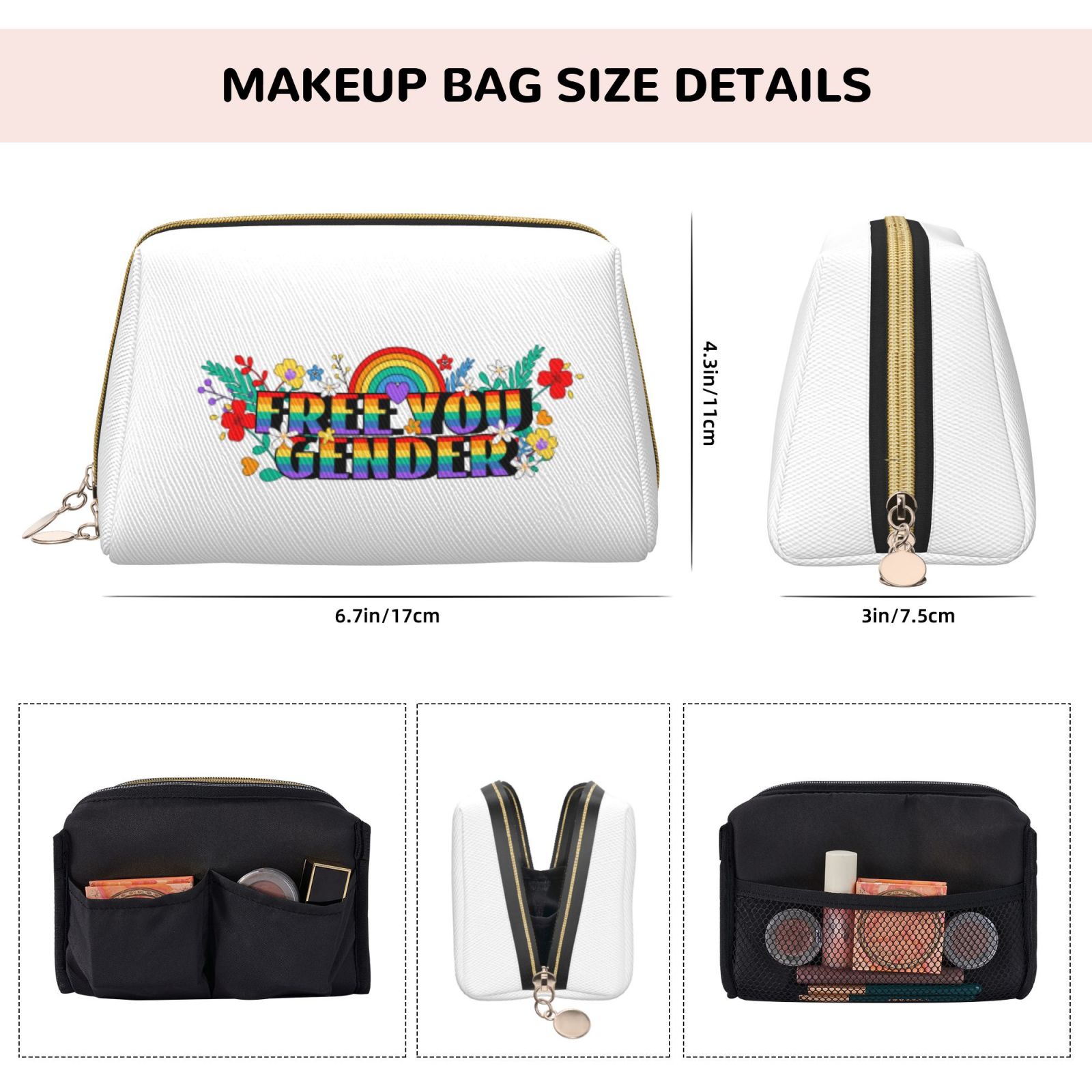 Leather Makeup Bag