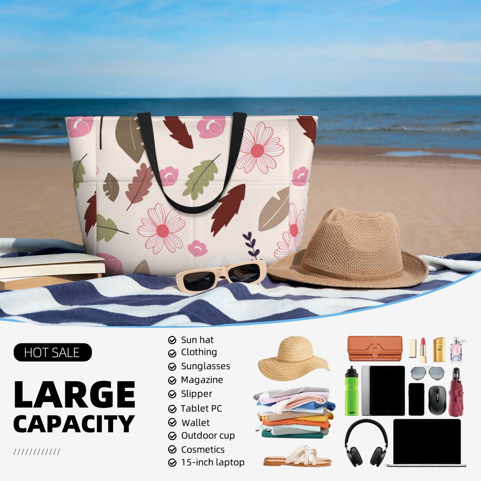 Large Capacity Beach Travel Bag