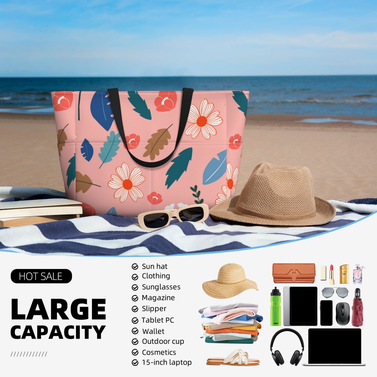 Large Capacity Beach Travel Bag