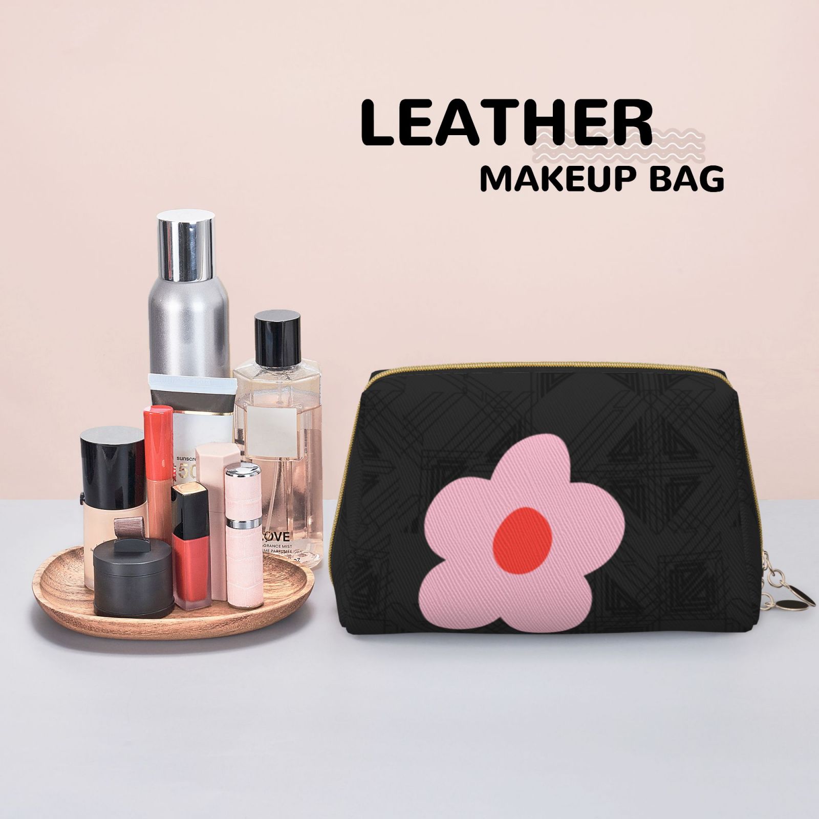 Leather Makeup Bag