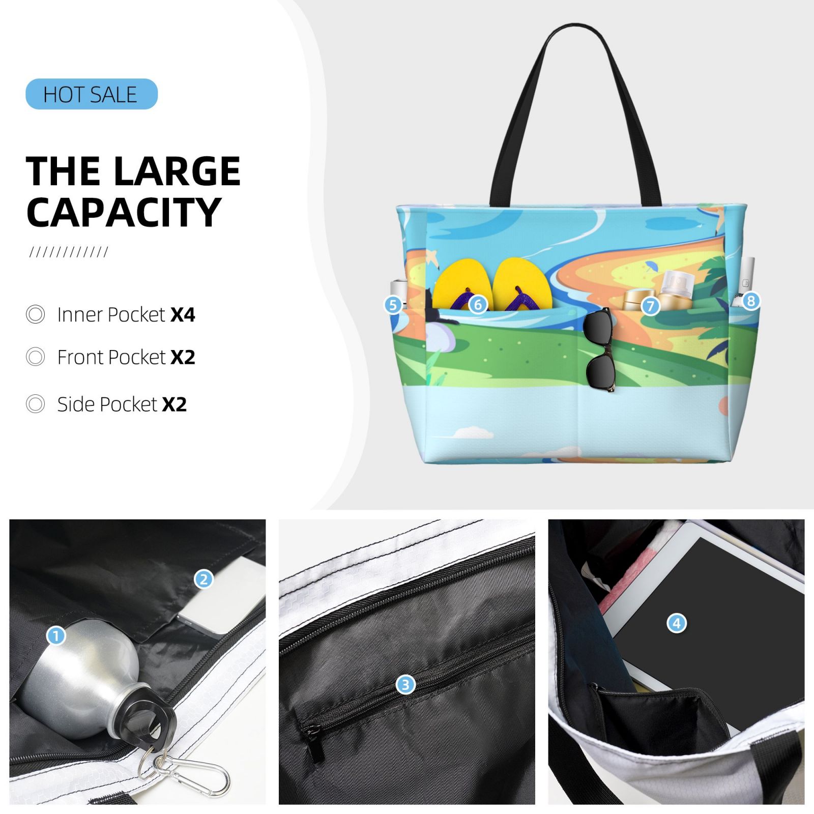 Large Capacity Beach Travel Bag