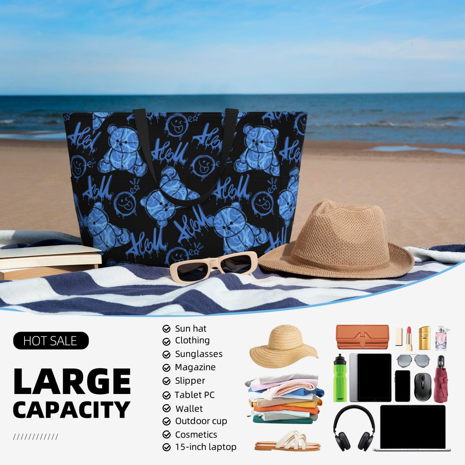 Large Capacity Beach Travel Bag