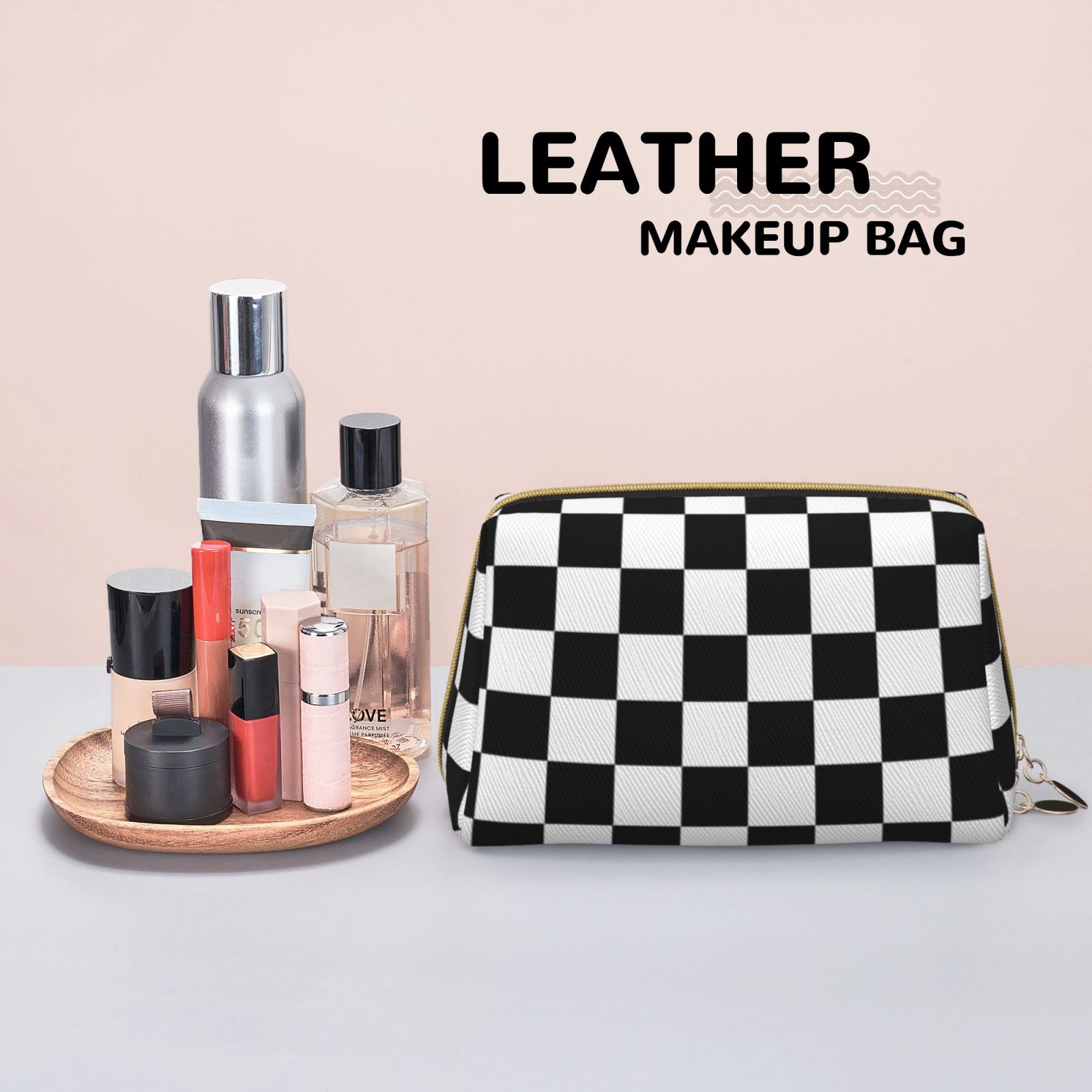 Leather Makeup Bag