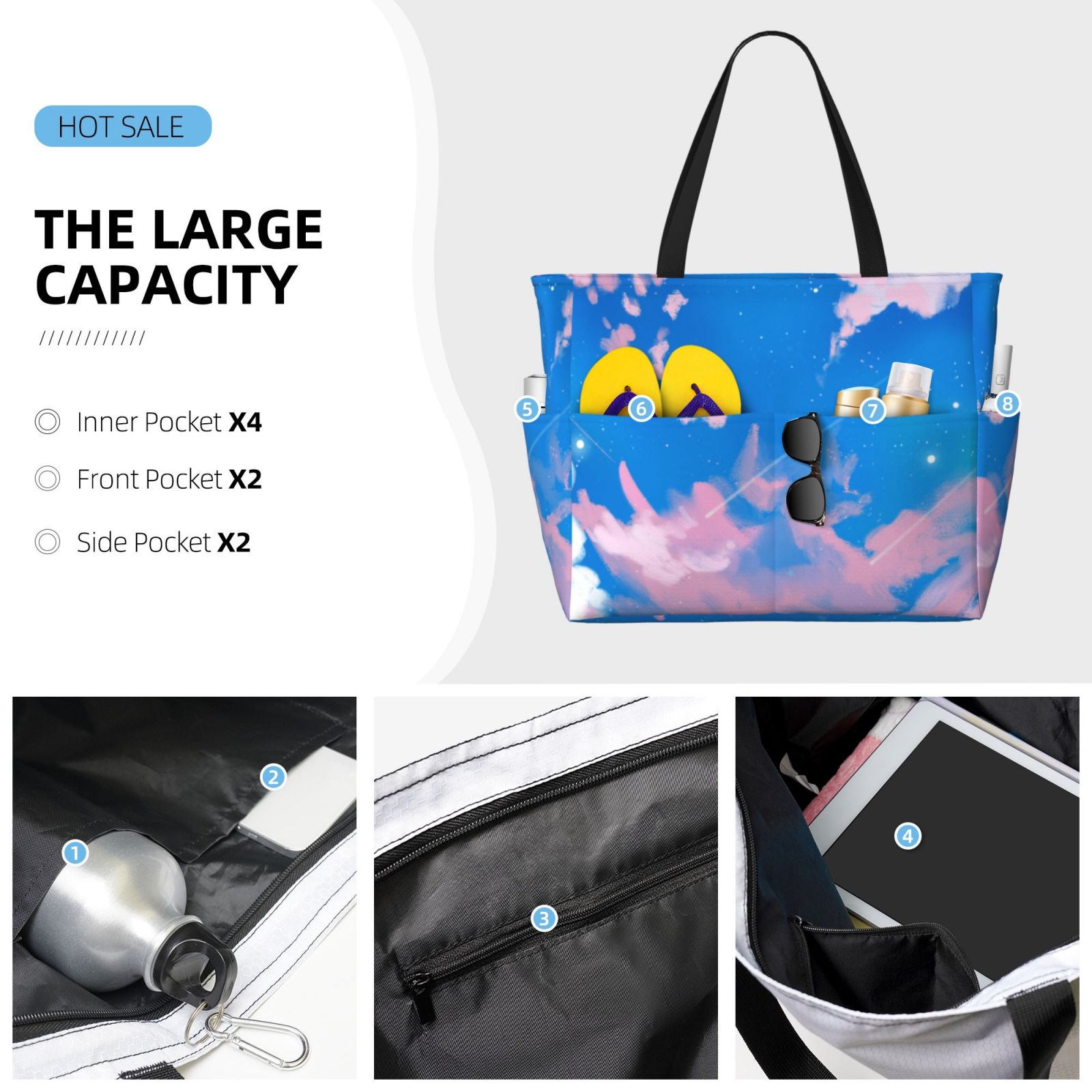 Large Capacity Beach Travel Bag