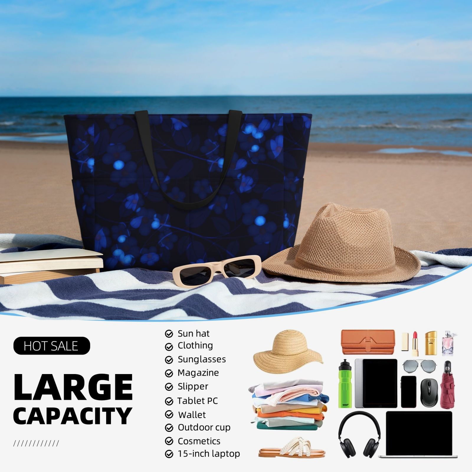 Large Capacity Beach Travel Bag