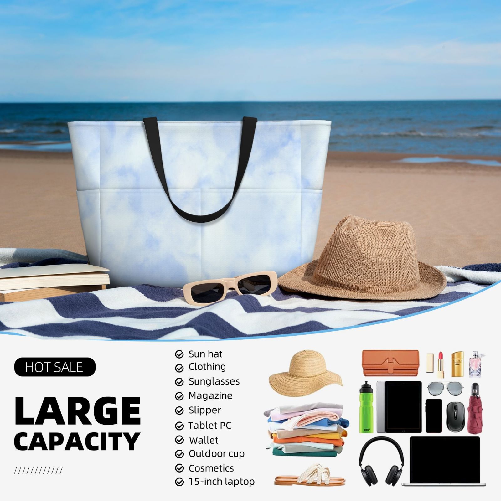 Large Capacity Beach Travel Bag