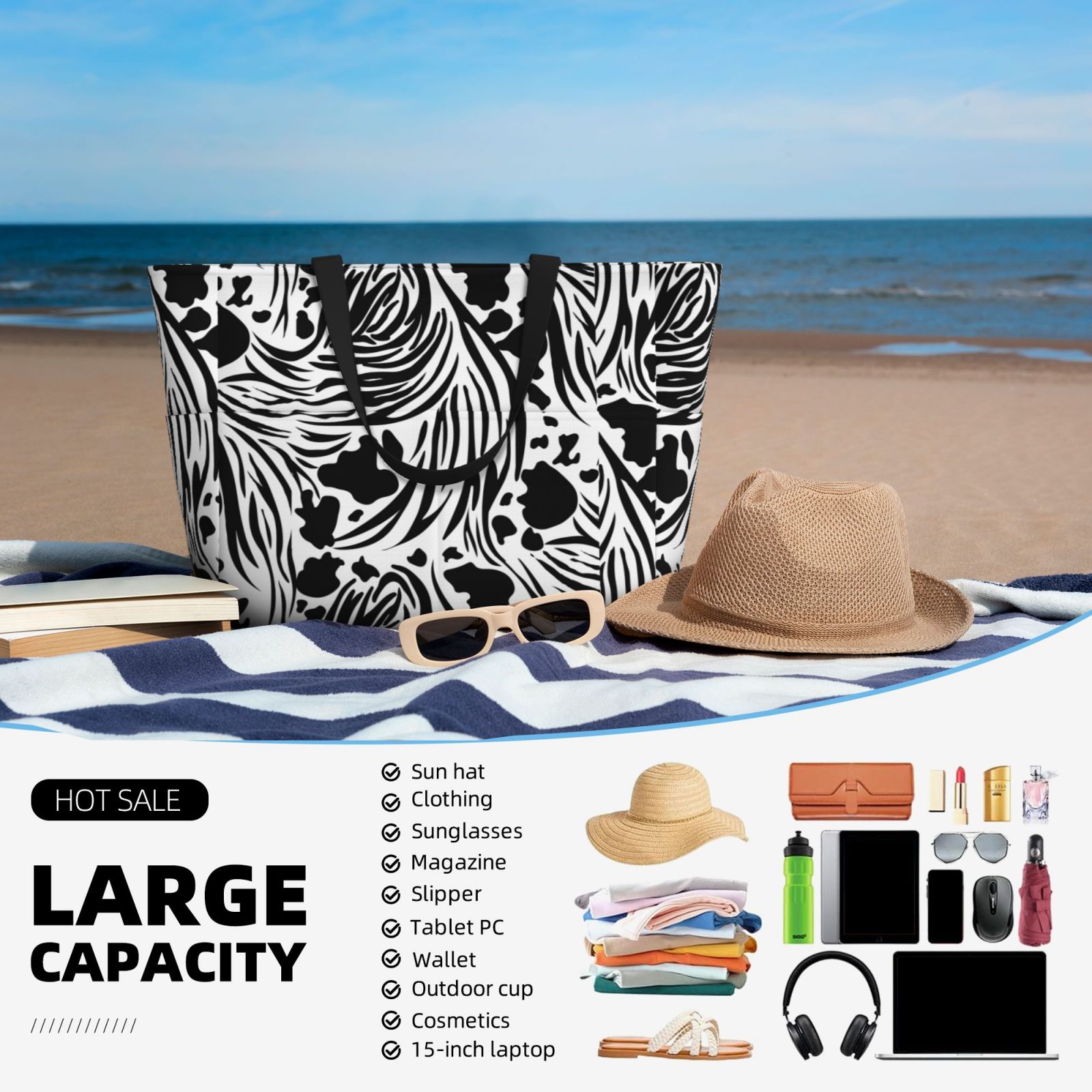 Large Capacity Beach Travel Bag