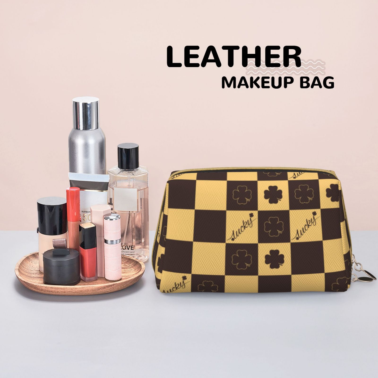 Leather Makeup Bag