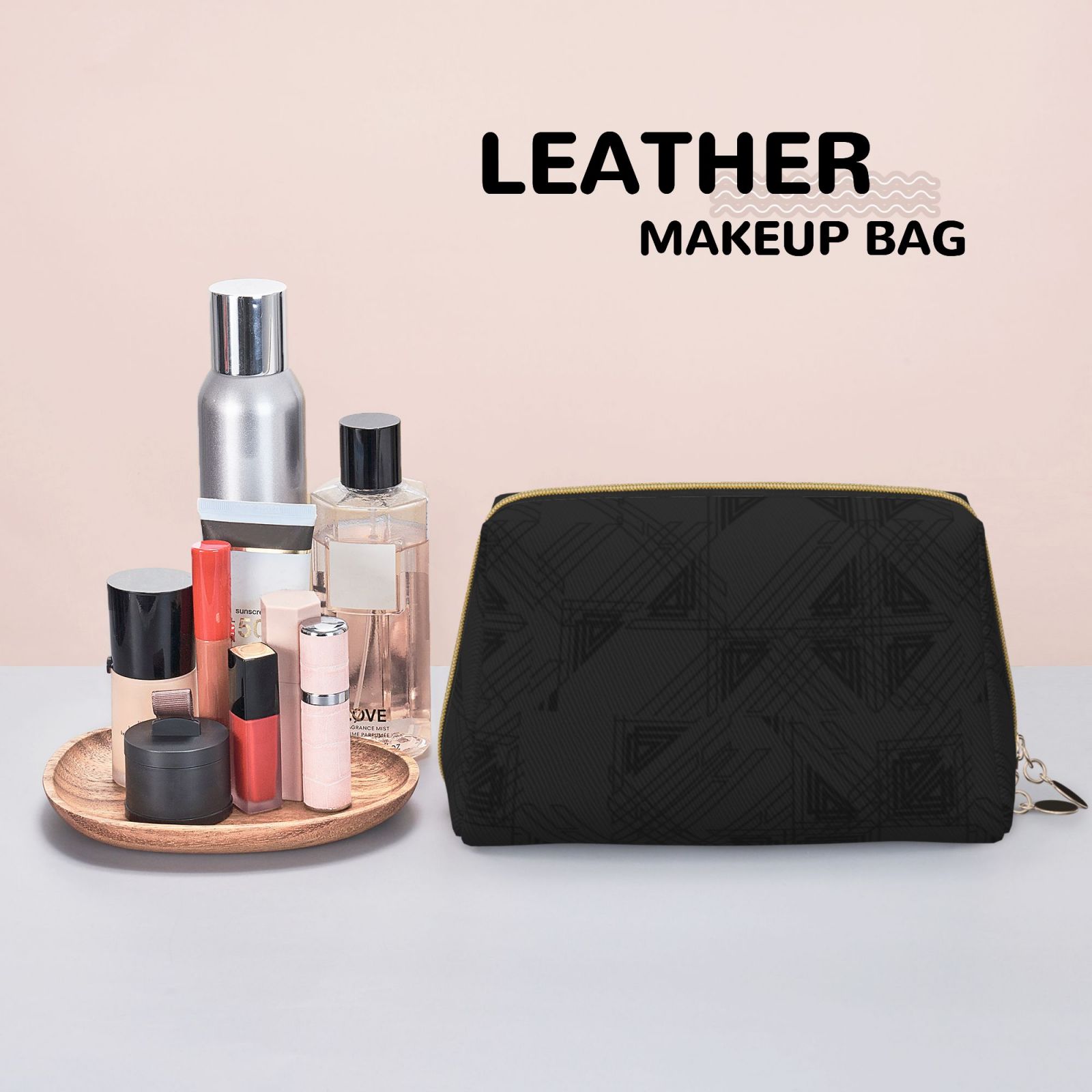 Leather Makeup Bag