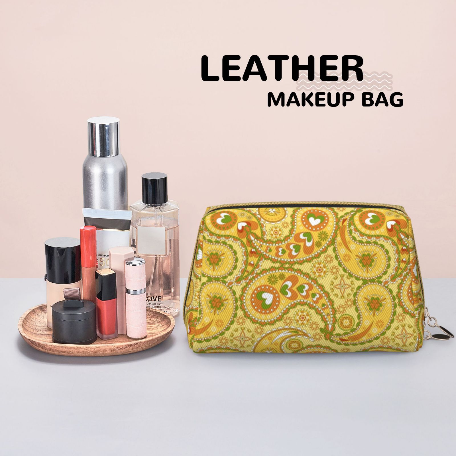 Leather Makeup Bag