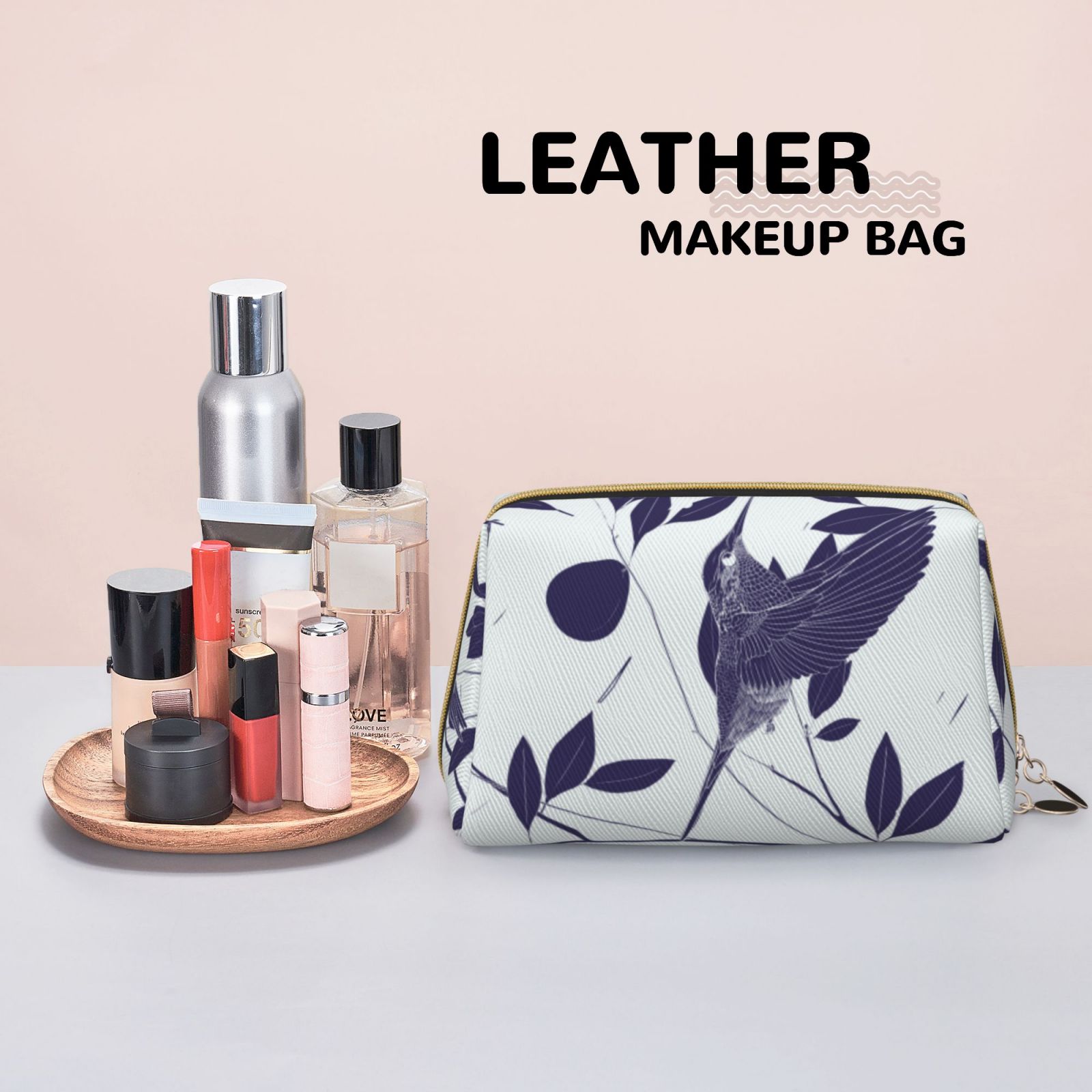 Leather Makeup Bag