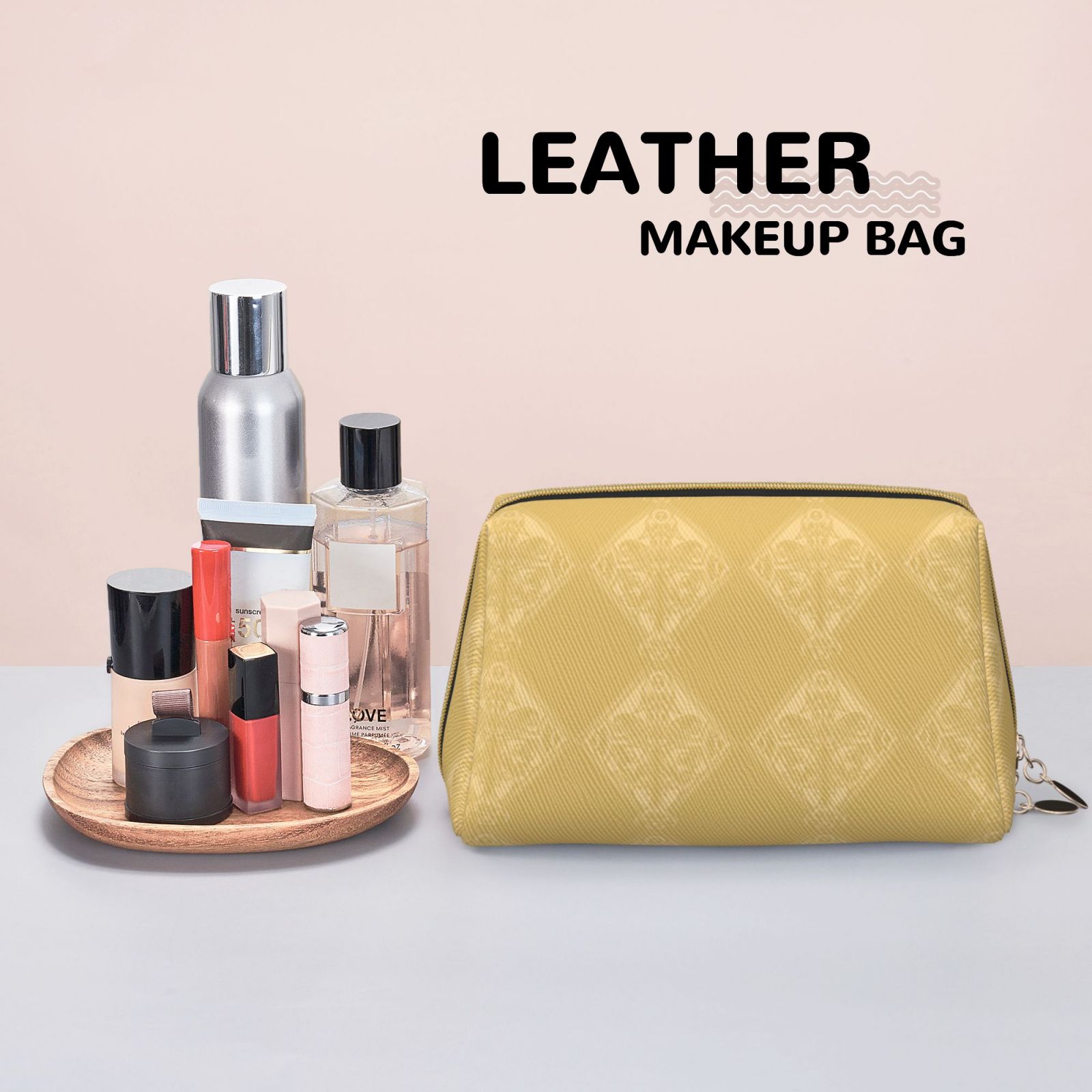 Leather Makeup Bag