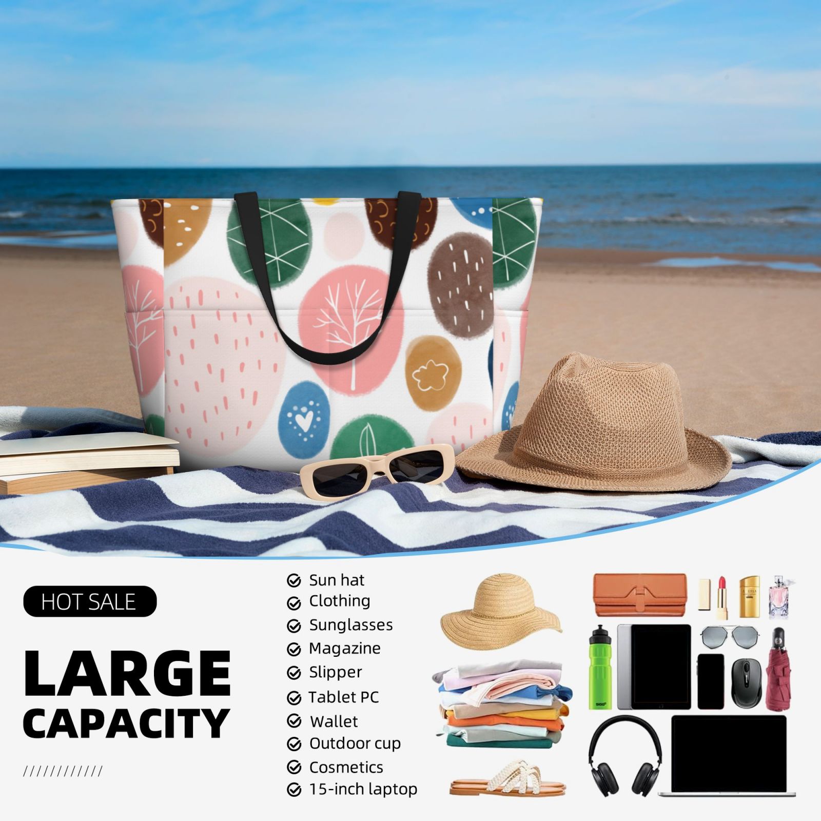 Large Capacity Beach Travel Bag