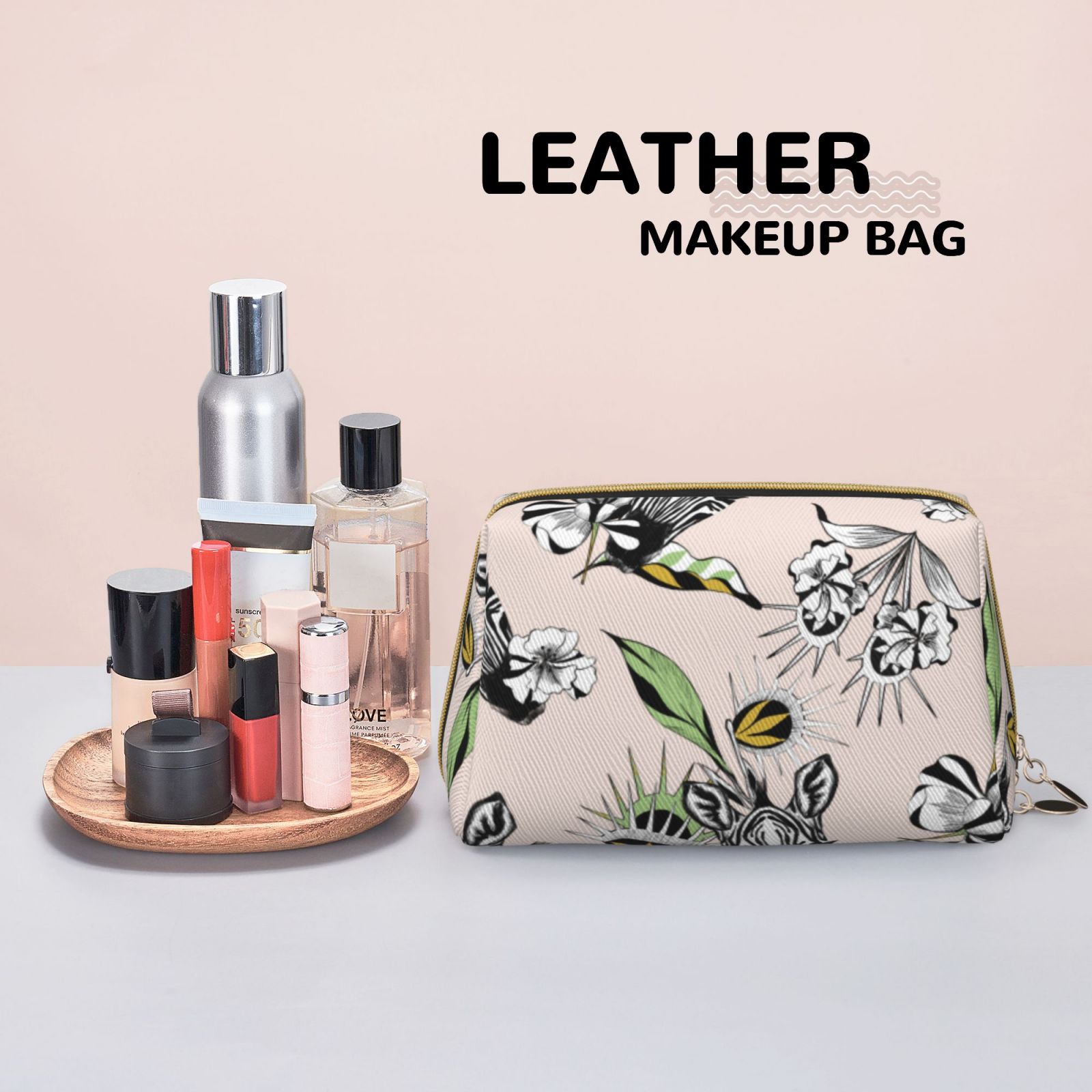 Leather Makeup Bag