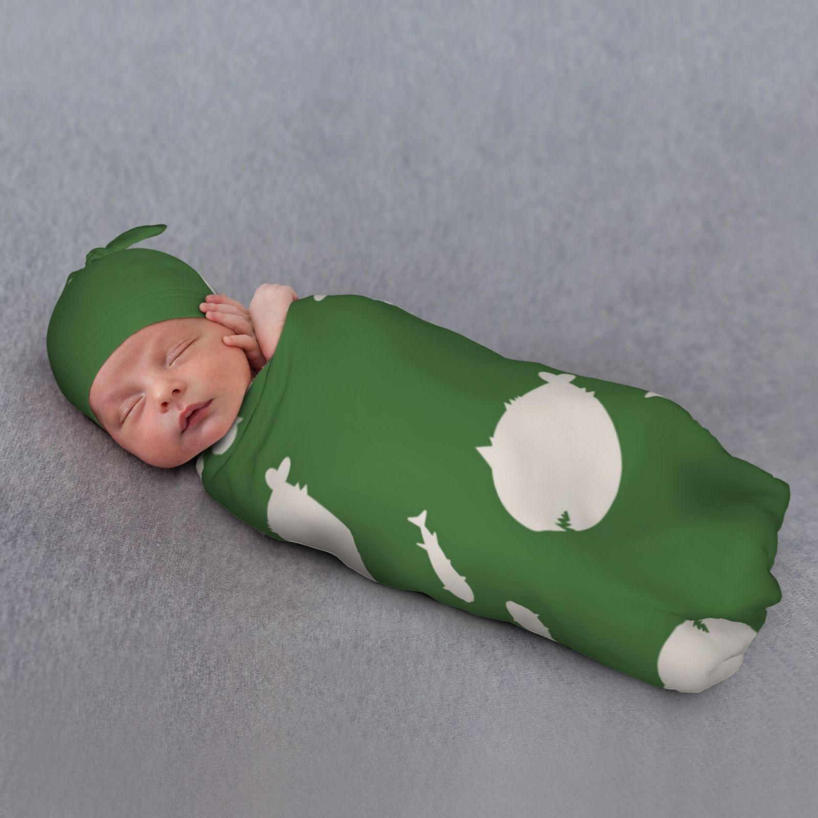 Baby Beanie Swaddle Blanket Set