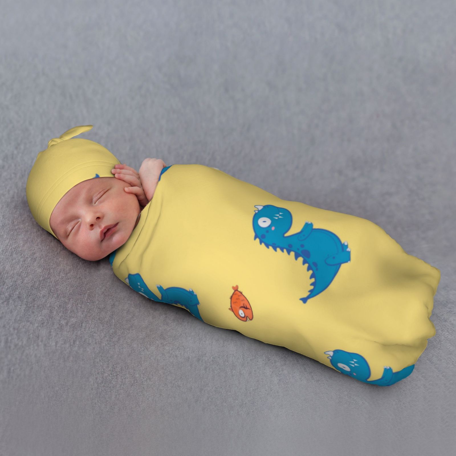 Baby Beanie Swaddle Blanket Set