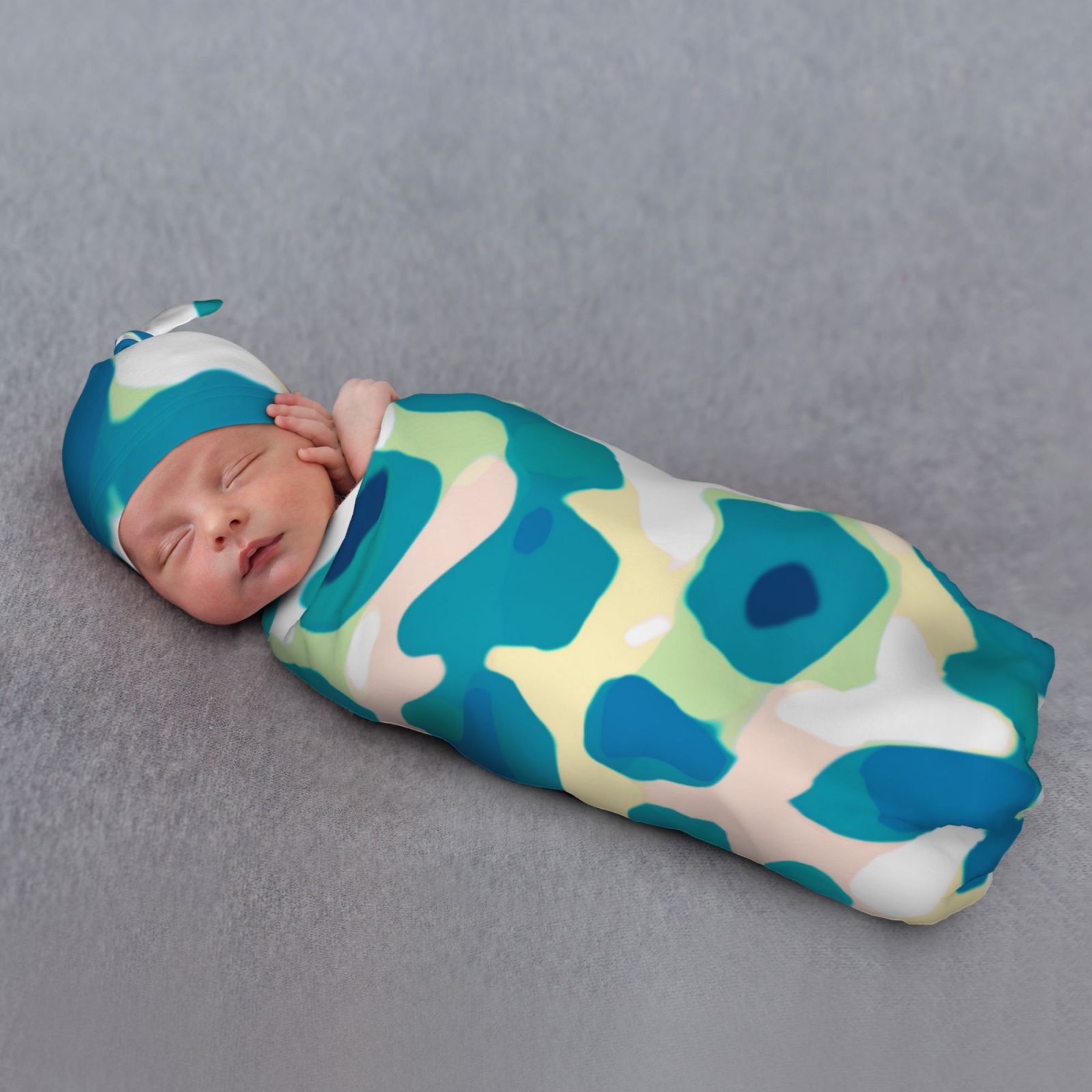 Baby Beanie Swaddle Blanket Set