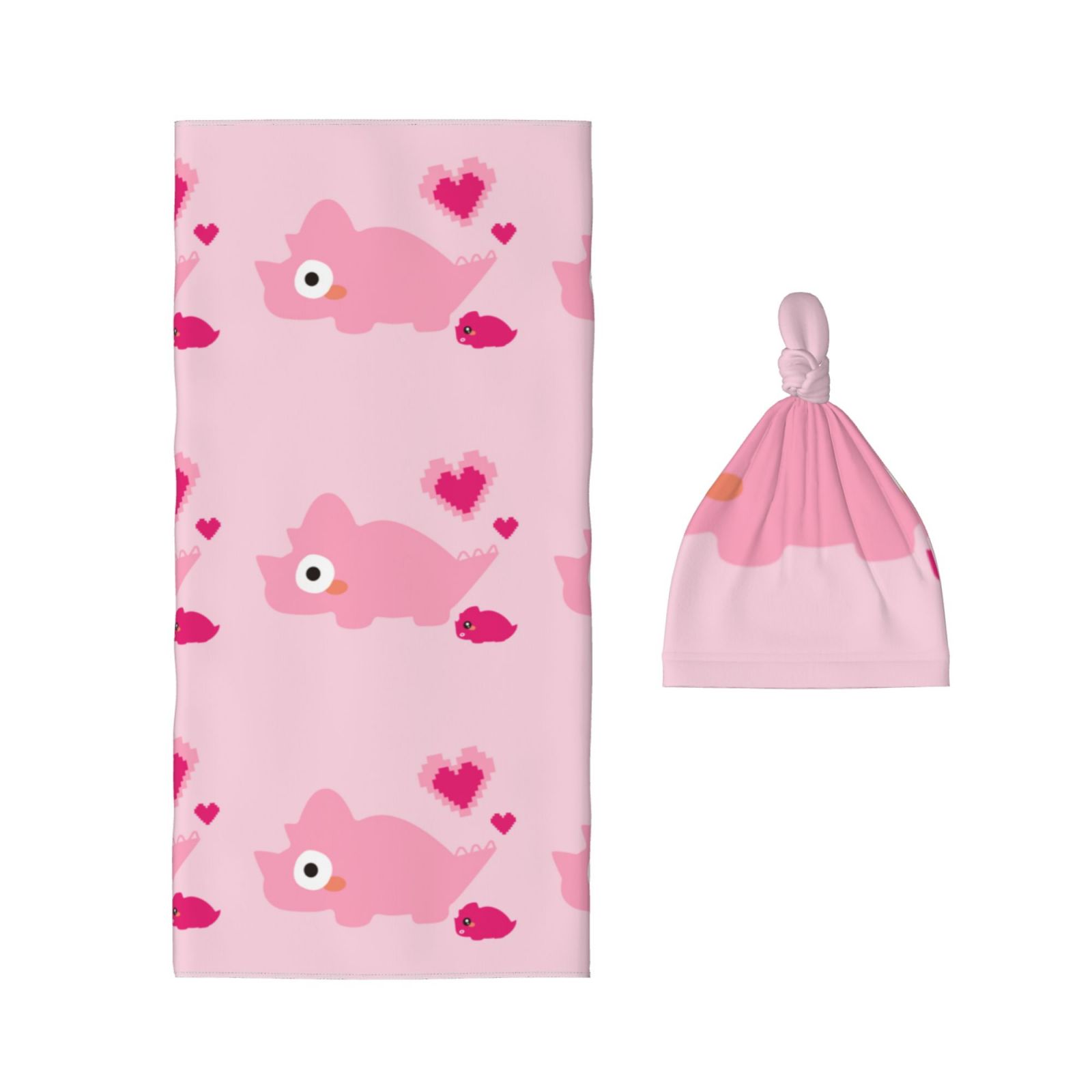 Baby Beanie Swaddle Blanket Set