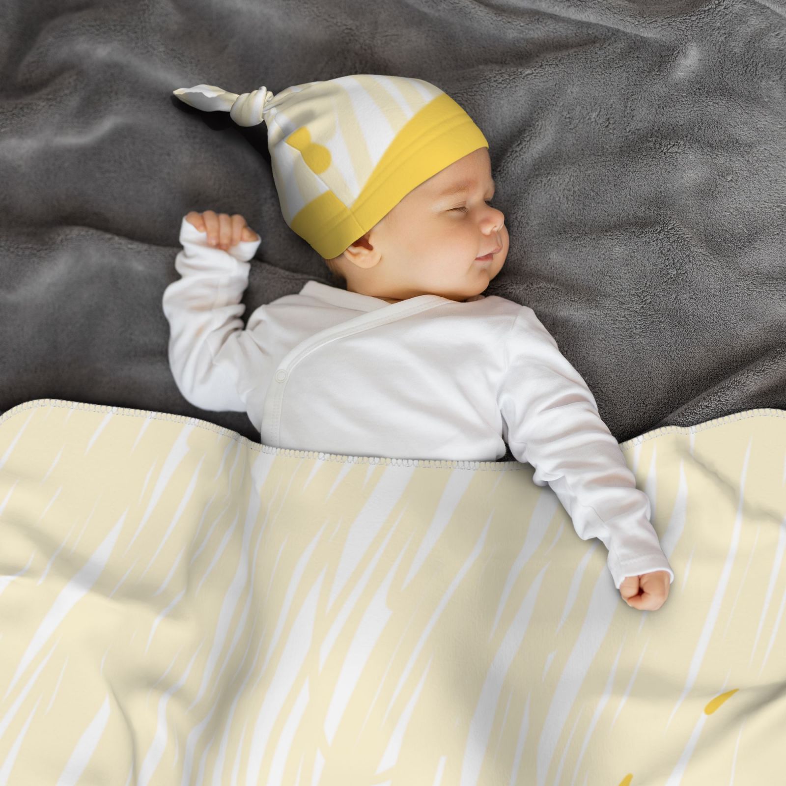 Baby Beanie Swaddle Blanket Set