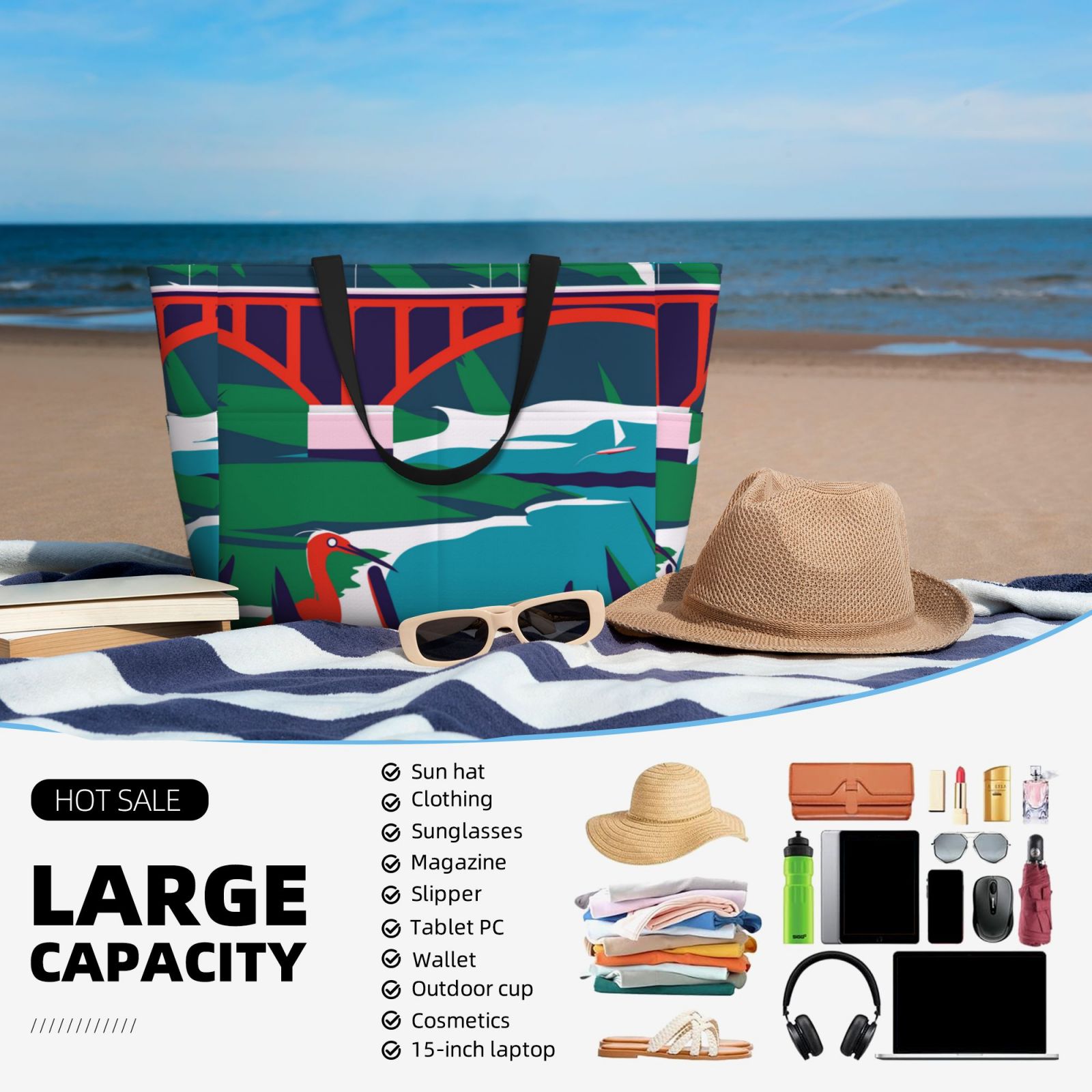 Large Capacity Beach Travel Bag