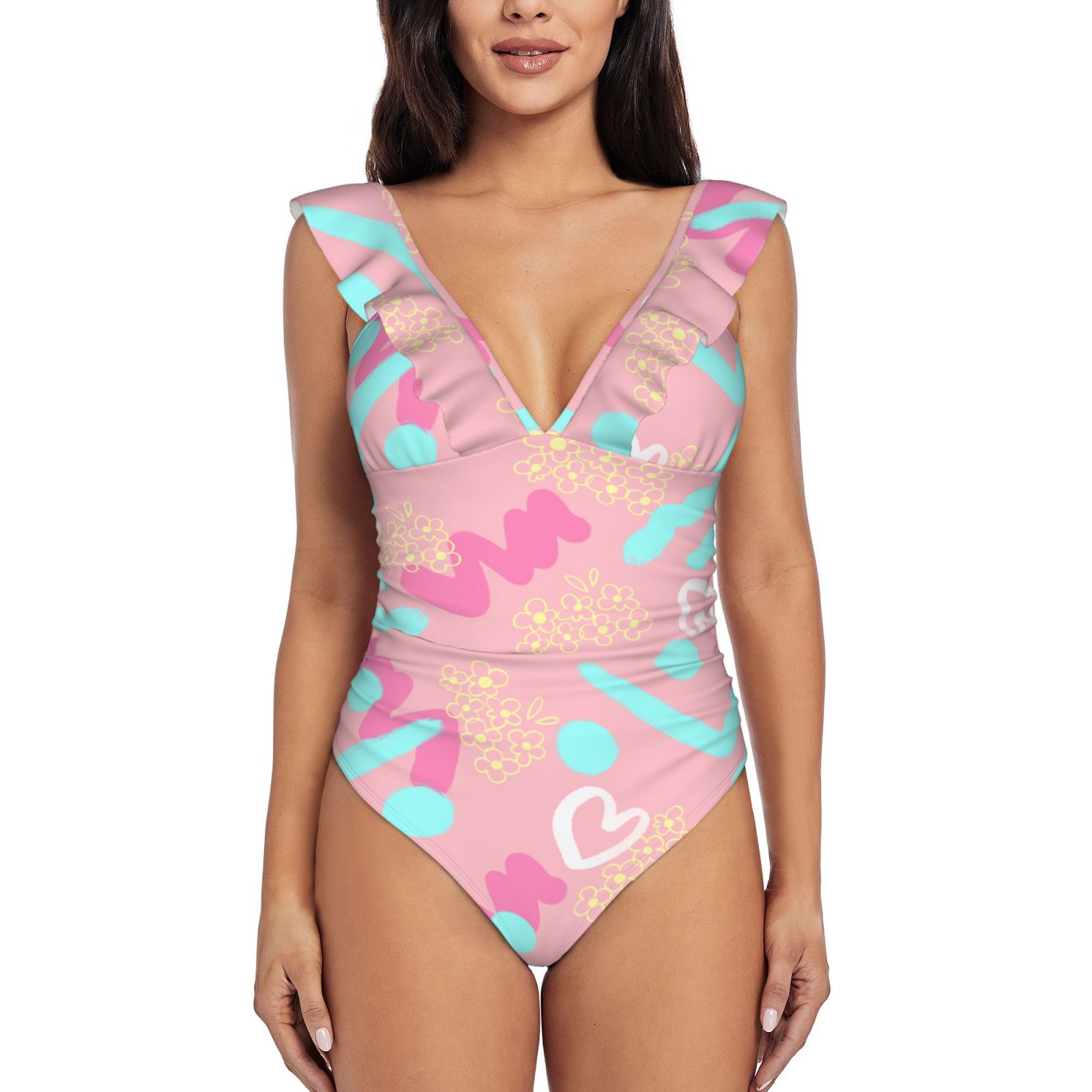 Women's Ruffle One Piece Swimsuit