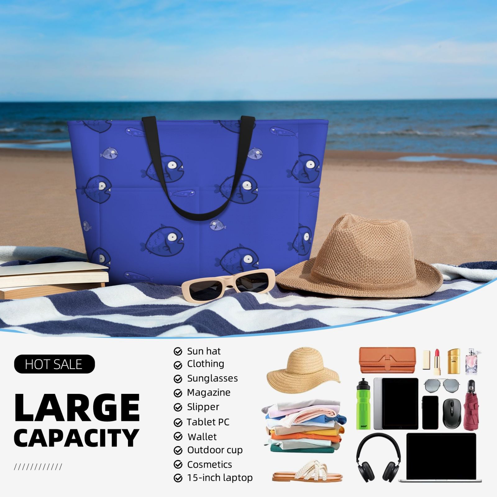 Large Capacity Beach Travel Bag