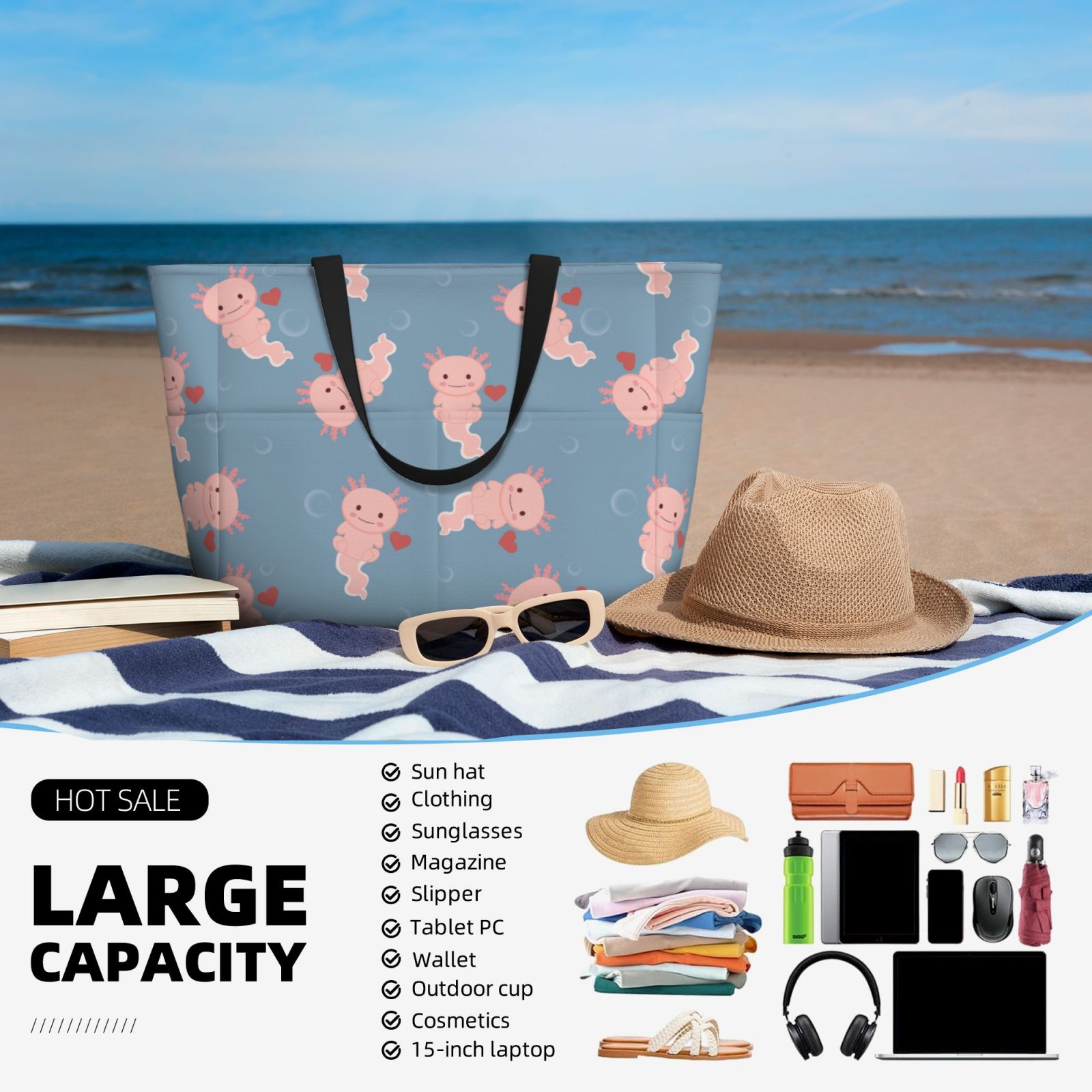 Large Capacity Beach Travel Bag