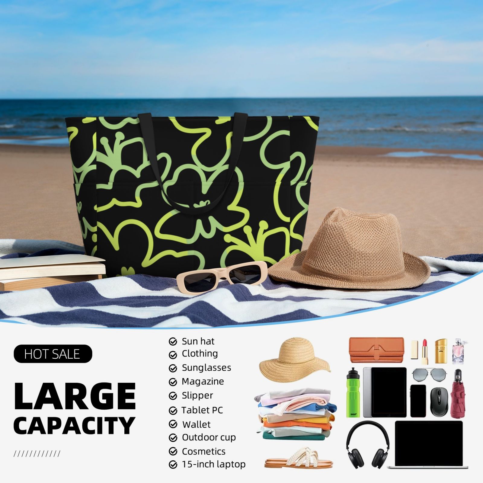 Large Capacity Beach Travel Bag