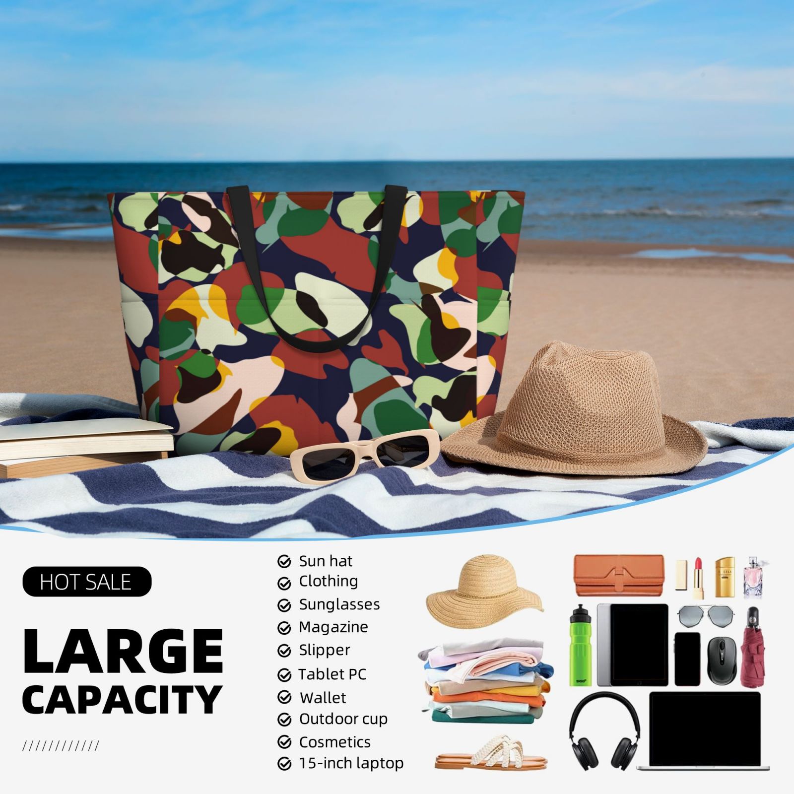 Large Capacity Beach Travel Bag