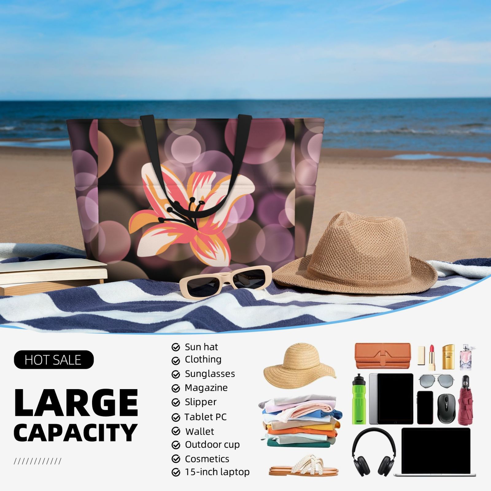 Large Capacity Beach Travel Bag