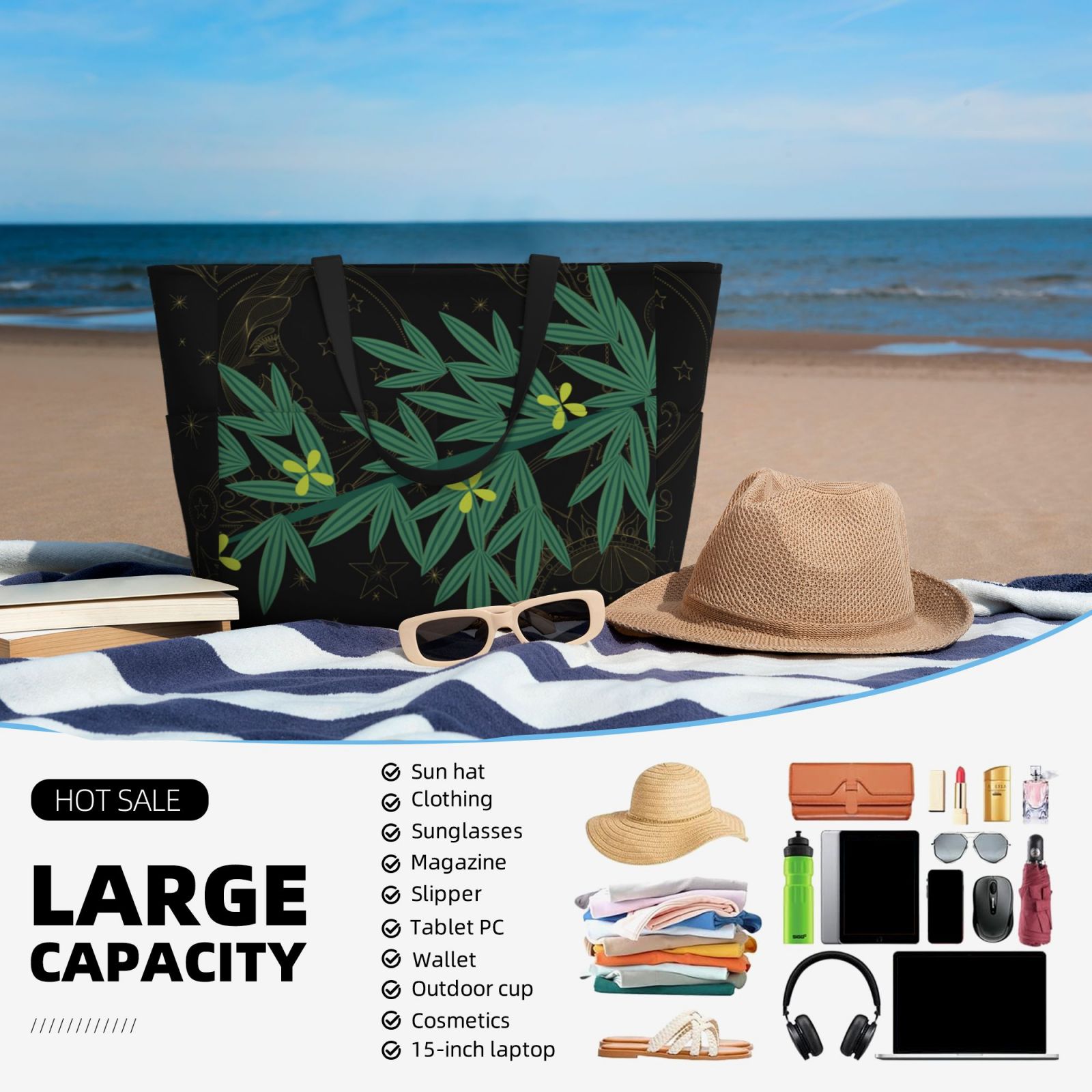 Large Capacity Beach Travel Bag