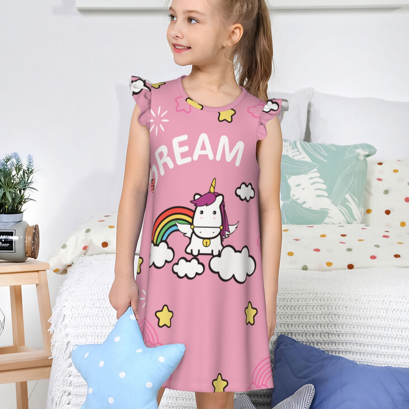 Girls Nightgowns Pajamas Dress