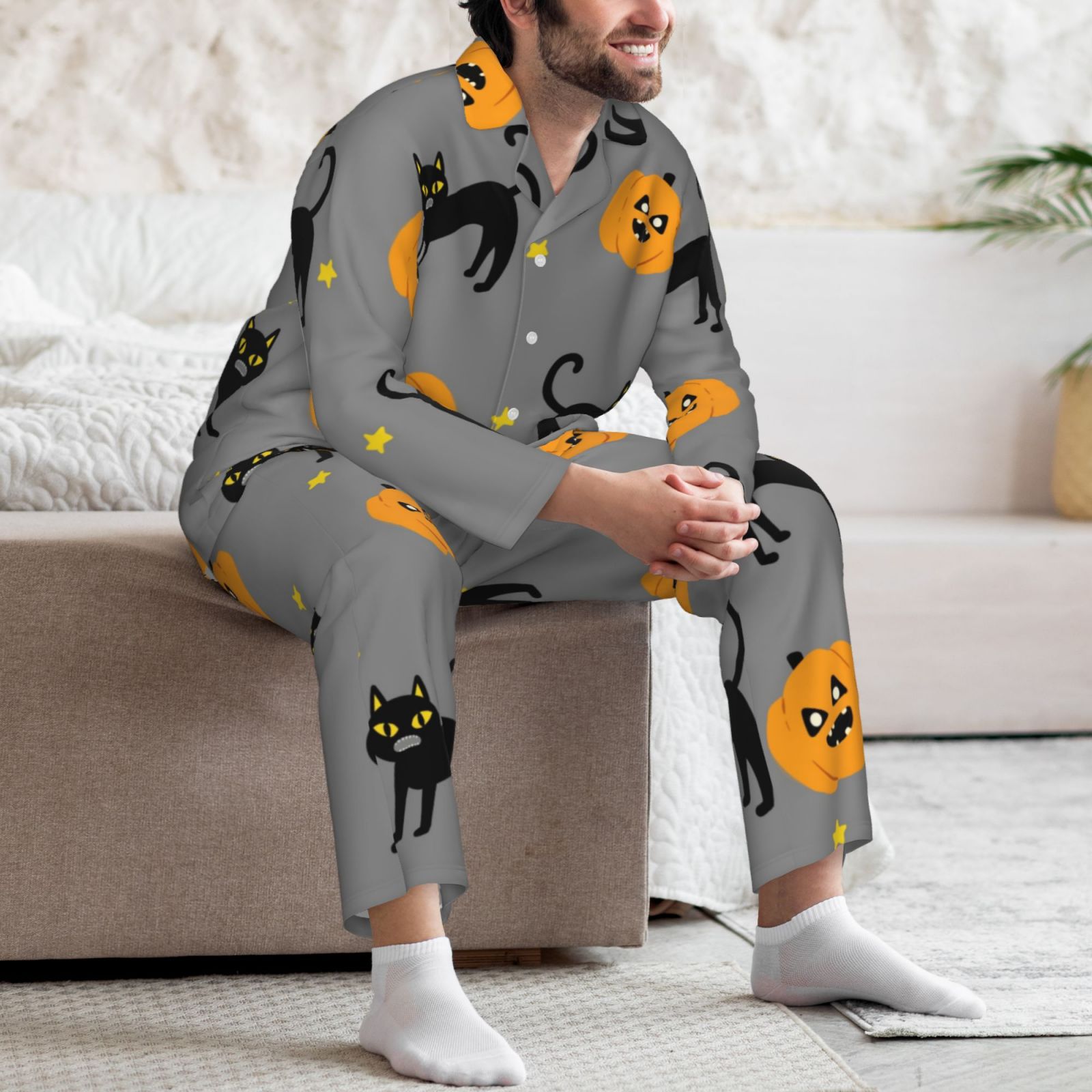 Men's Long-Sleeved Pajama Set