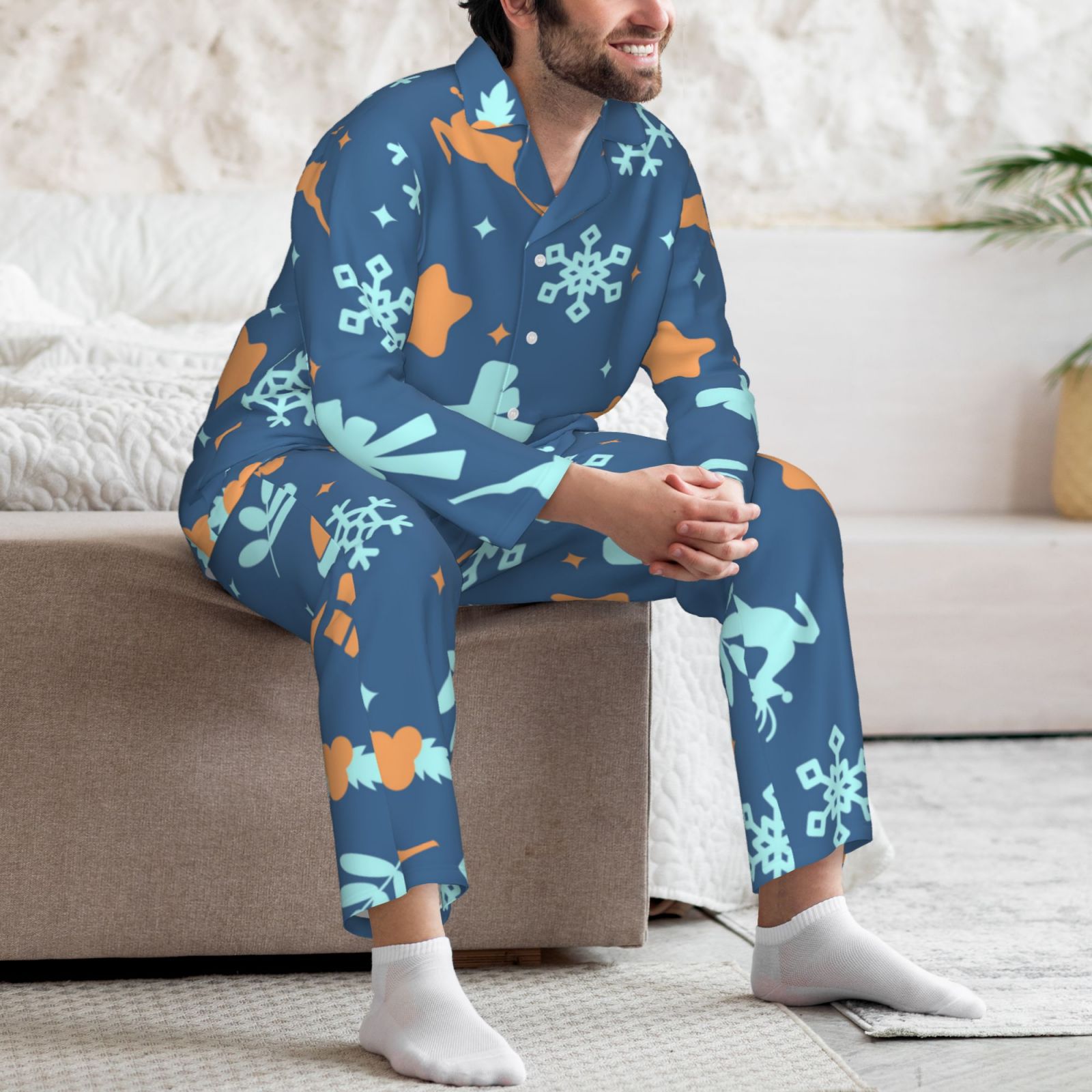 Men's Long-Sleeved Pajama Set