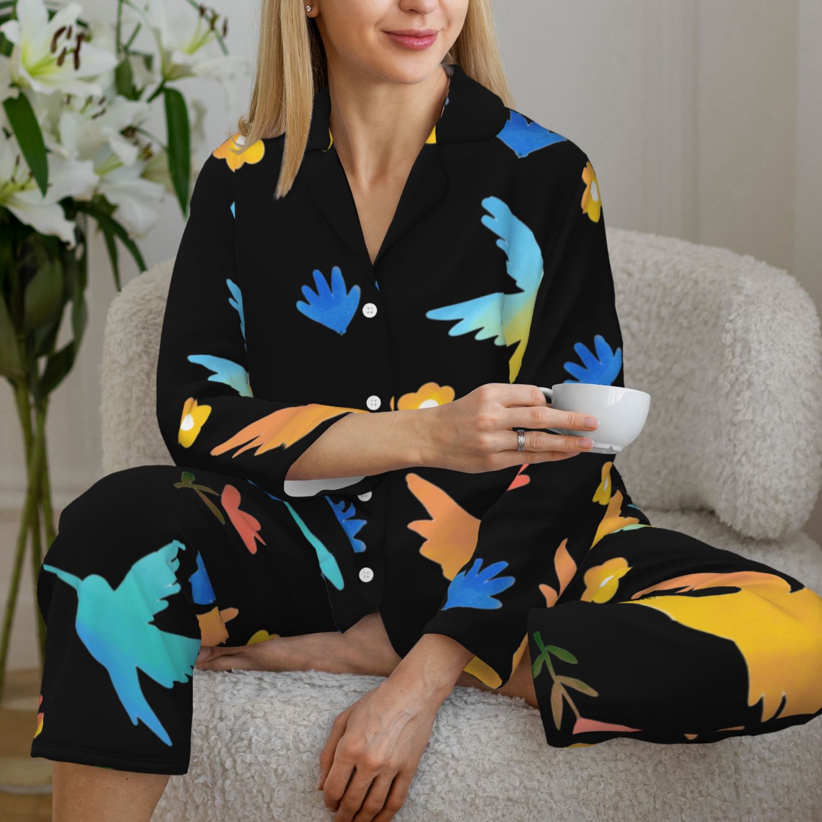 Women's Long-Sleeved Pajama Set